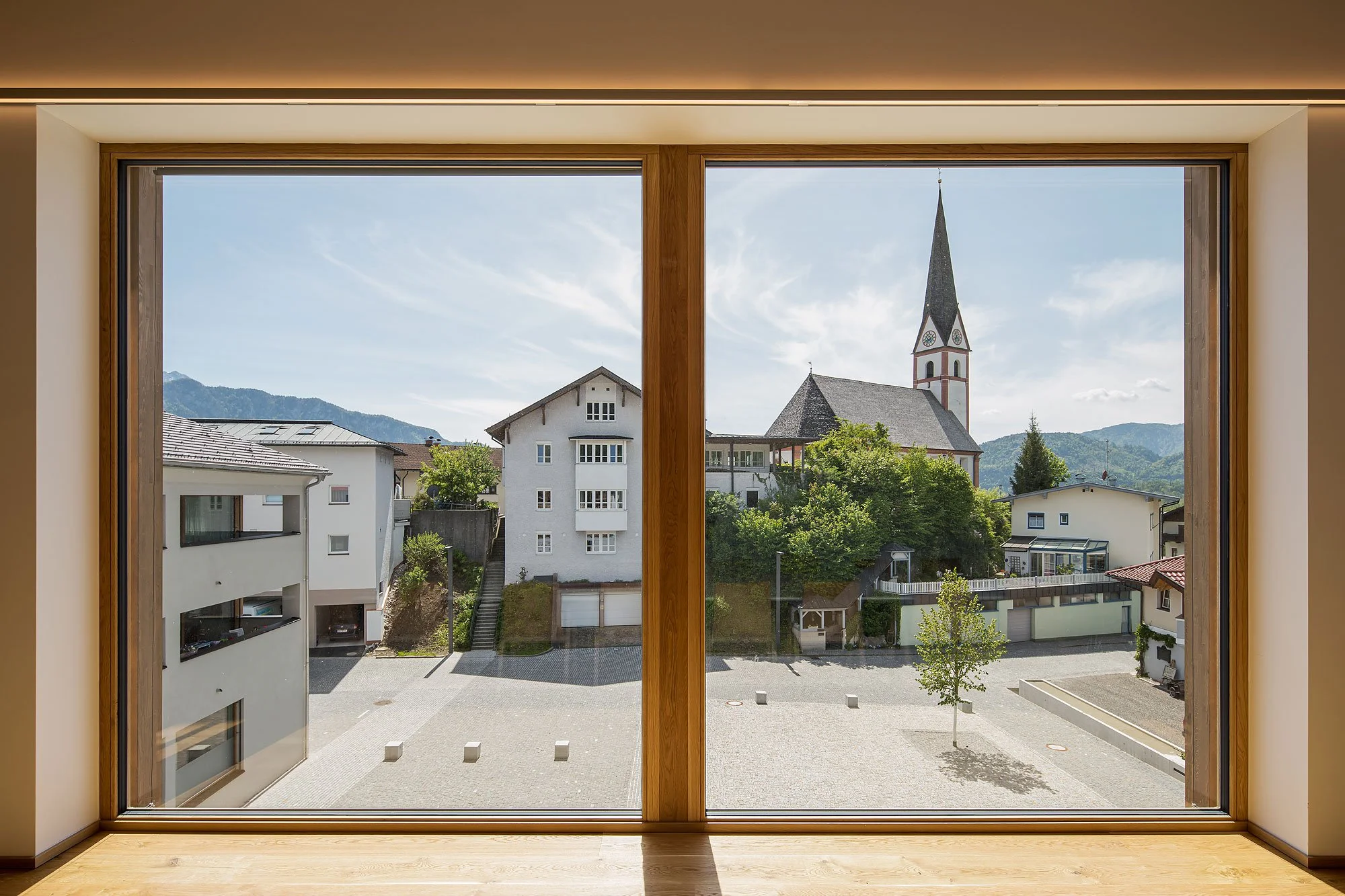 Dorfzentrum Niederndorf, Niederndorf, Bernhard Berger, Wolfgang Ritter, Christian Flatscher, Architekturfotografie, Fotografie, Architektur, Tirol