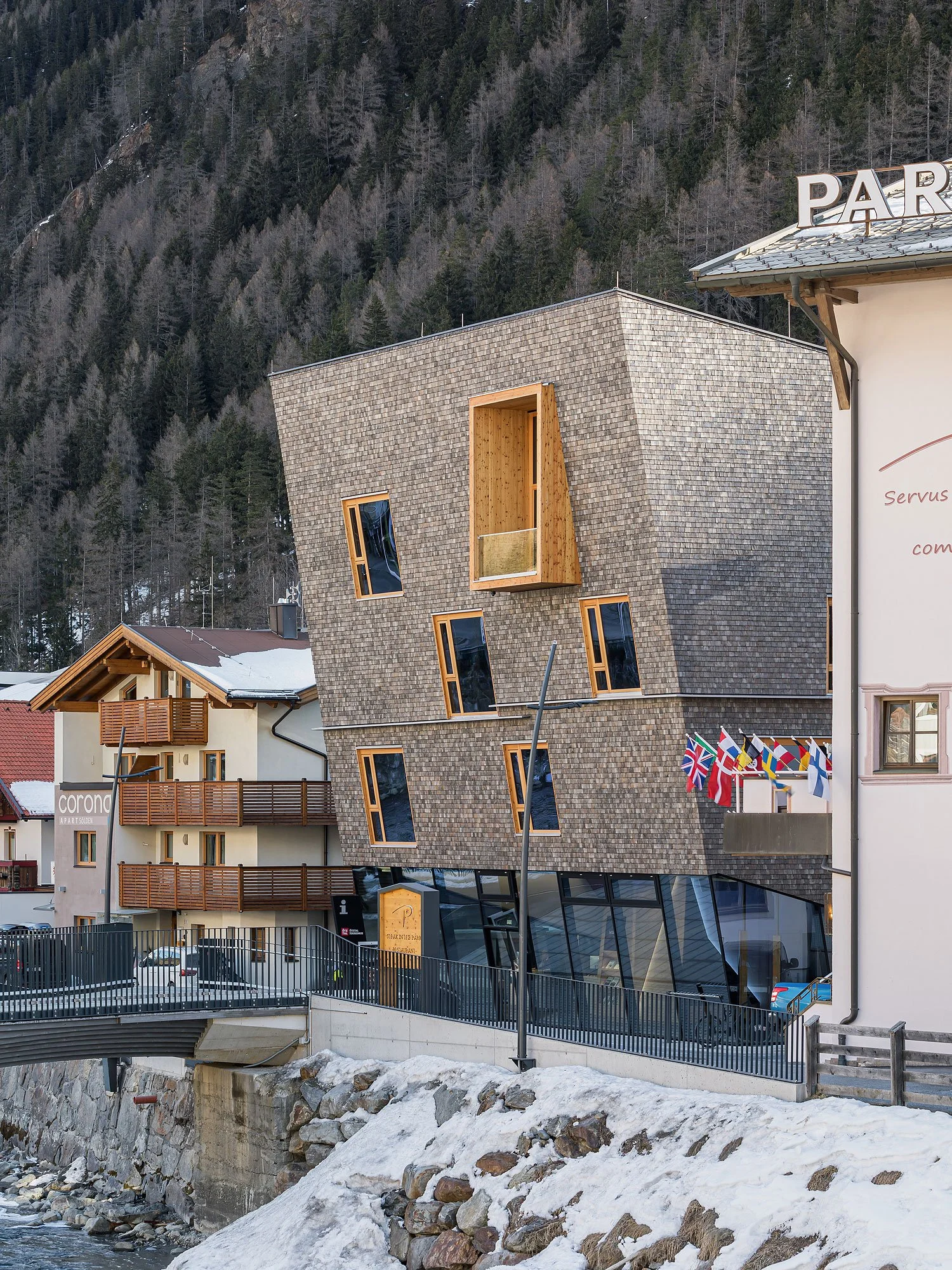 Bürogebäude Ötztal Tourismus, Sölden, Obermoser + Partner Architekten, Christian Flatscher, Architekturfotografie, Fotografie, Architektur, Tirol