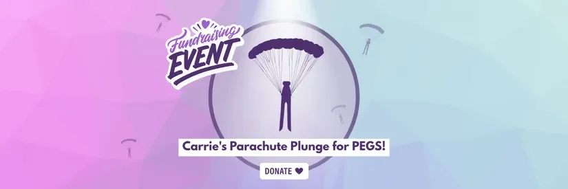 Carrie's Parachute Plunge for PEGS!