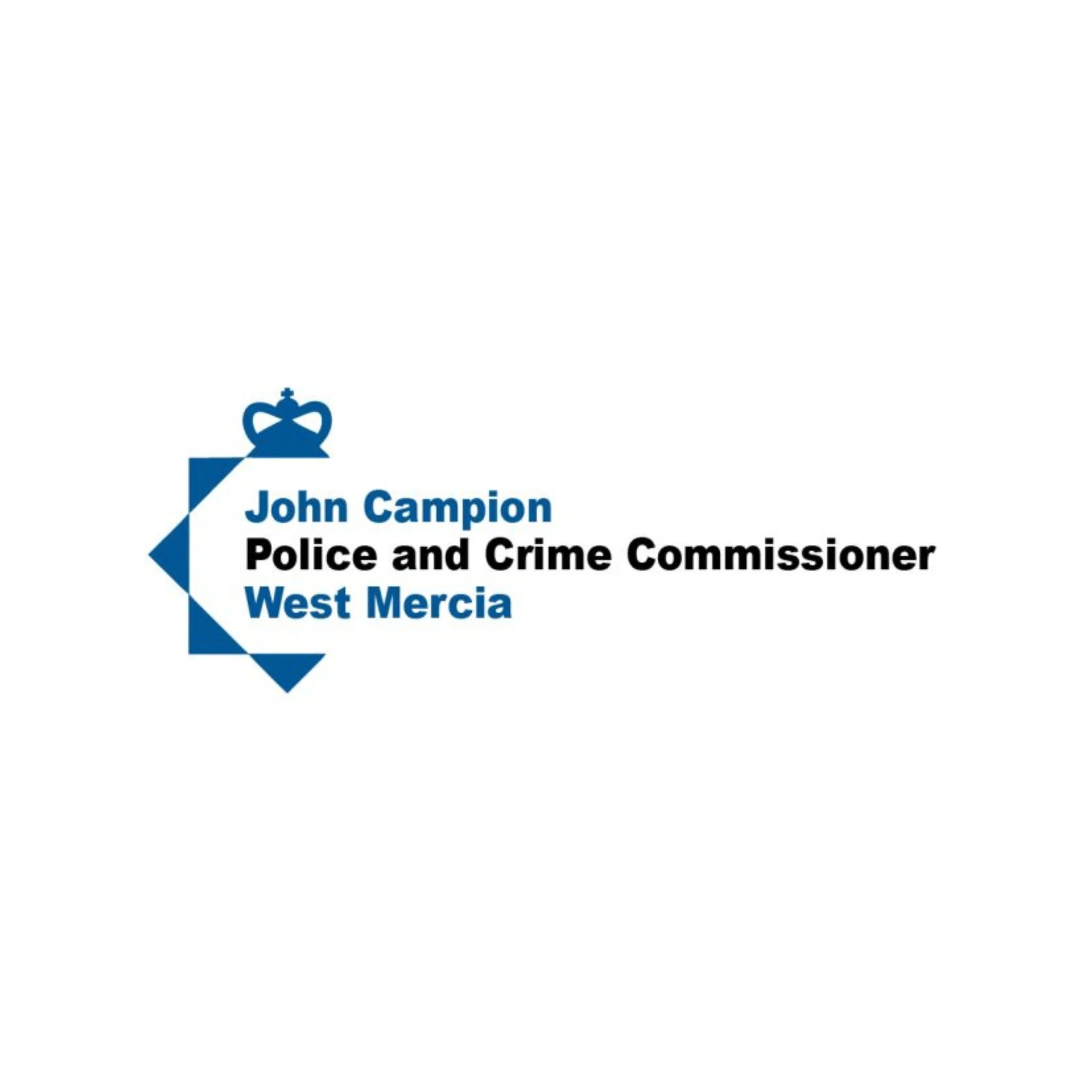 Logo of the West Mercia Police and Crime Commissioner featuring a blue crown and text.