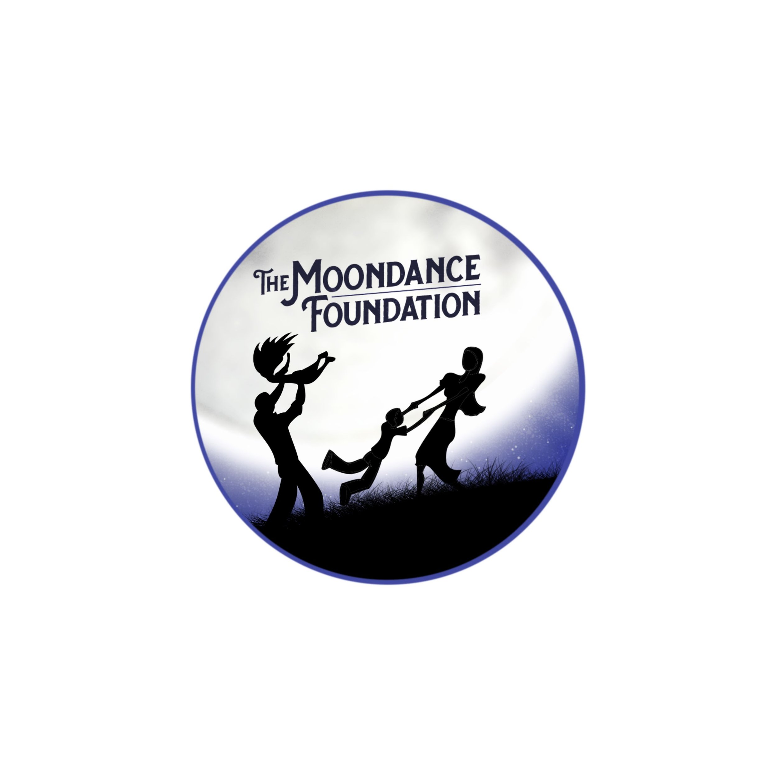 Silhouette of children playing outdoors at night with stars visible in the sky, promoting the Moosejaw Foundation.