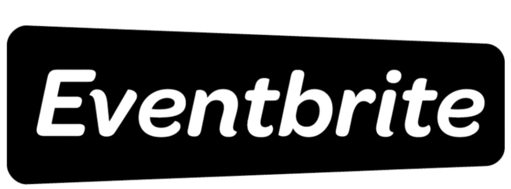 A black rectangular logo with rounded edges displaying the word 'Eventbrite' in a stylized font.