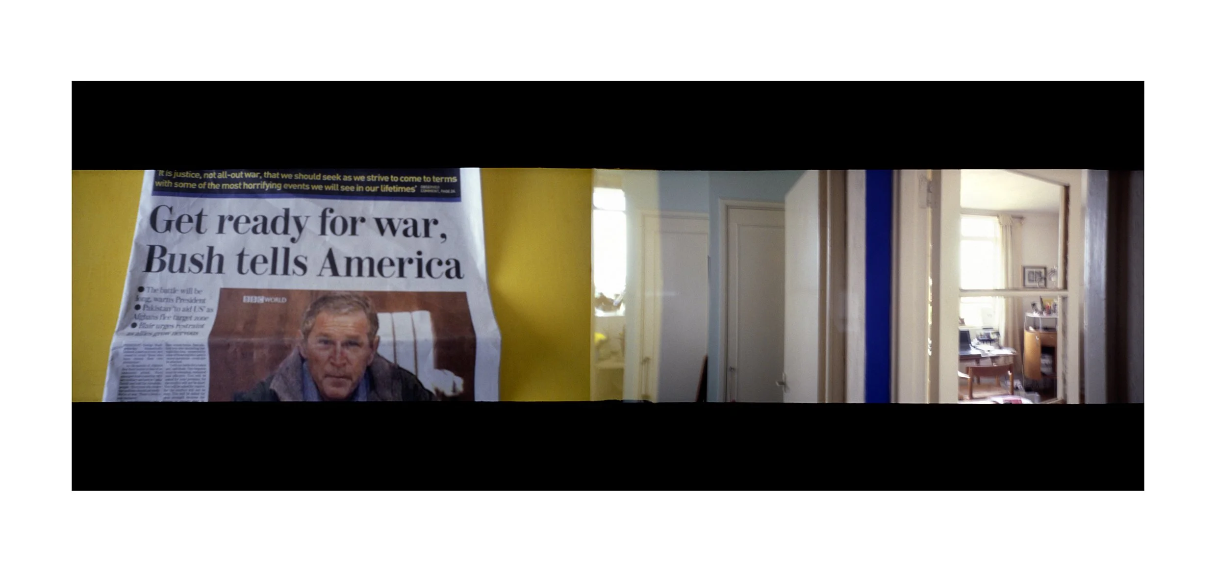 Get ready for war, Bush tells America. Landmann House, September 2001