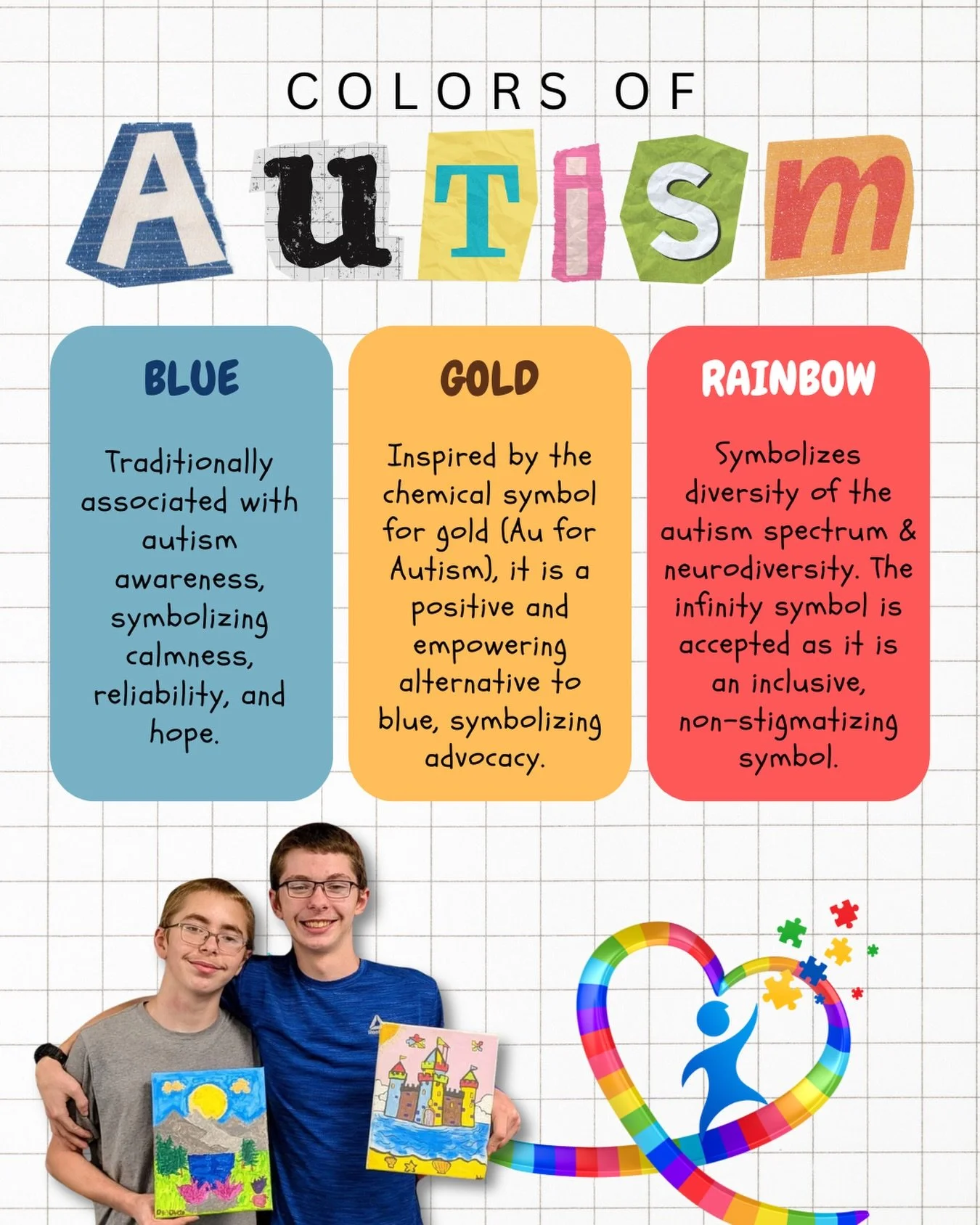 Colours tell stories long before we do.

For autism and neurodiversity, those colours have grown into symbols that carry meaning, identity, and perspective.

Blue has traditionally represented autism awareness, often linked with calmness, reliability