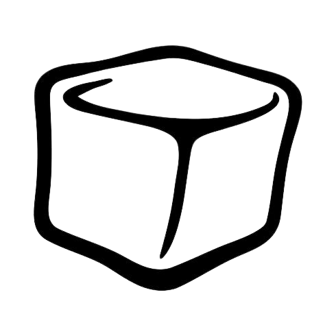 Line drawing of a glass of whiskey on a square coaster.