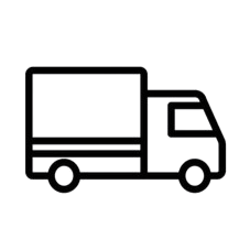 Silhouette of a delivery truck illustration.