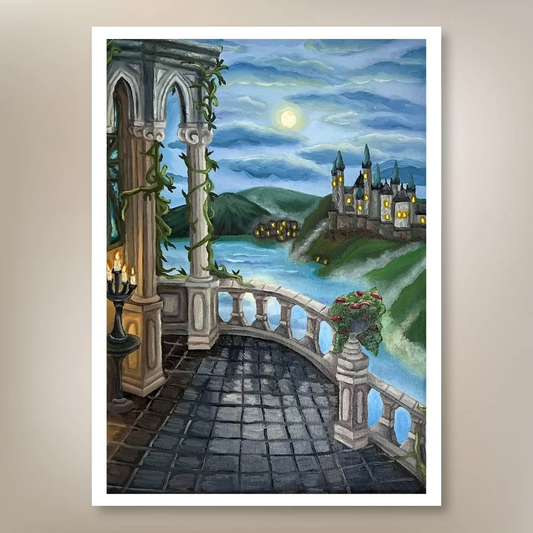 'Moonlit Balcony' Print