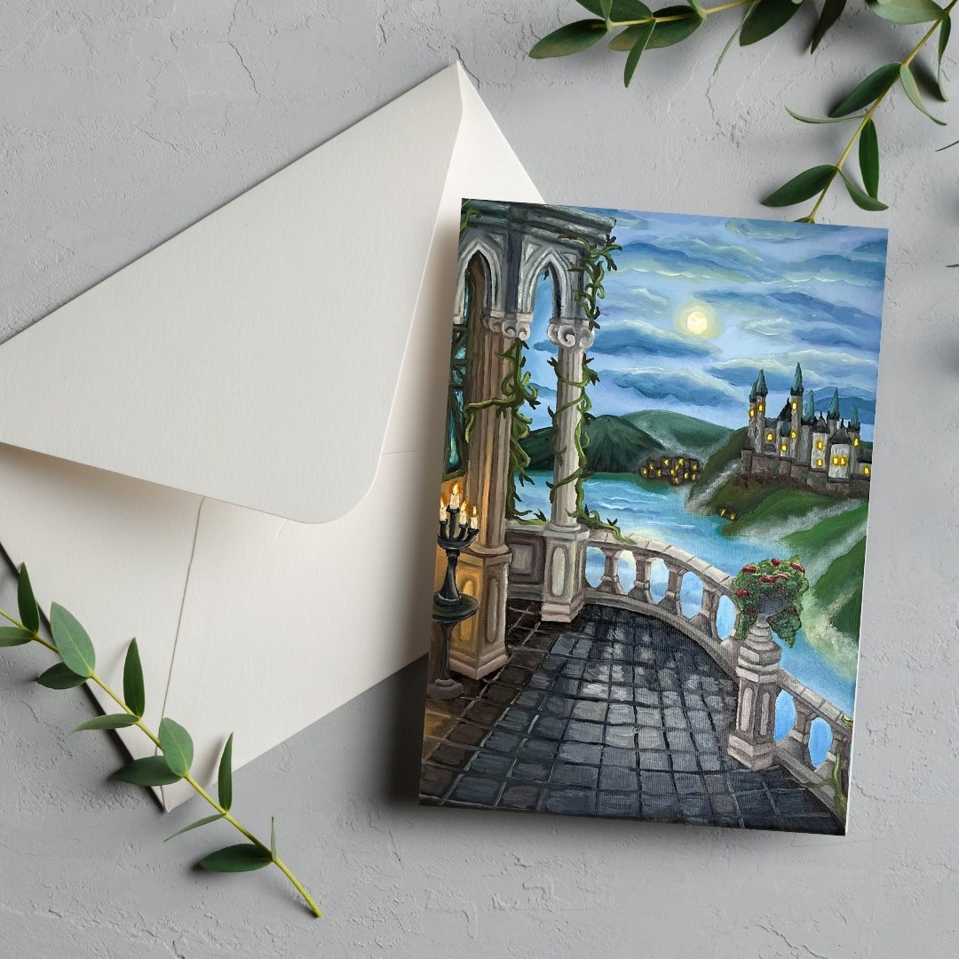'Moonlit Balcony' Card