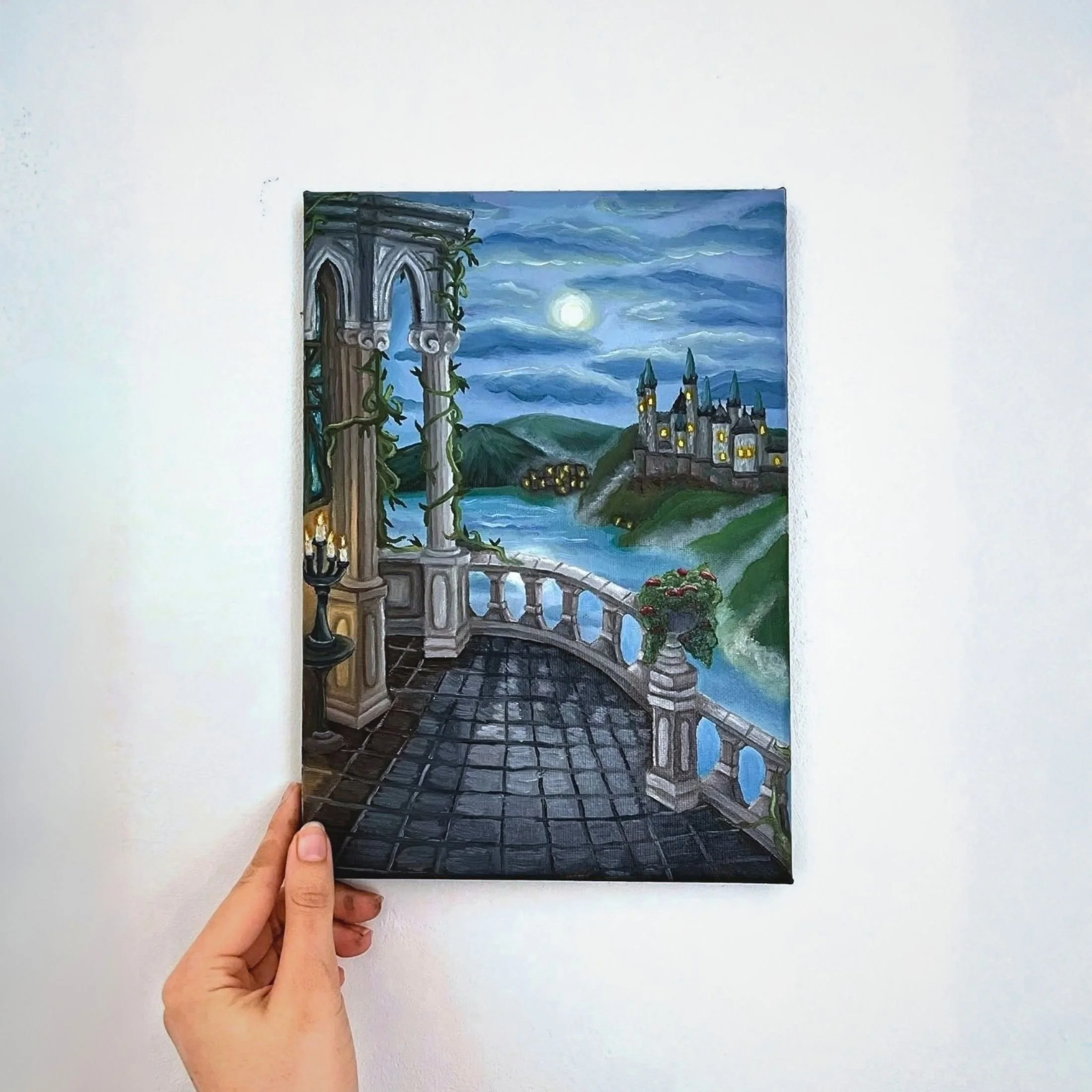 'Moonlit Balcony' Original