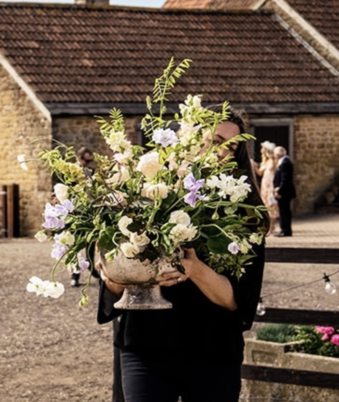 Full small summer wedding urn