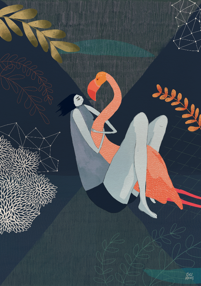 "Here we go, hold on friend." archival art print on cotton rag.