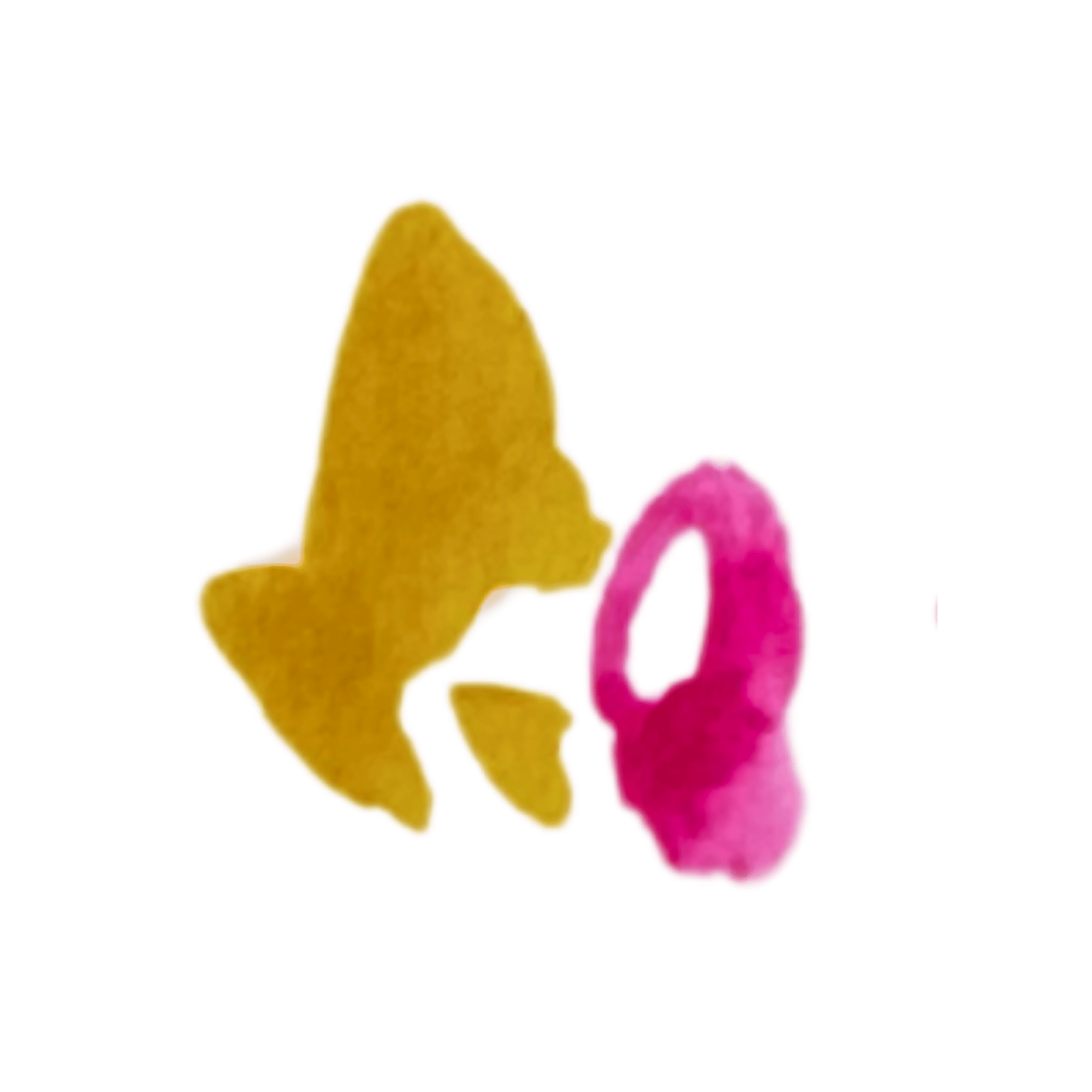 A watercolor sketch featuring various colors—yellows, pinks, and purples—against a black background.