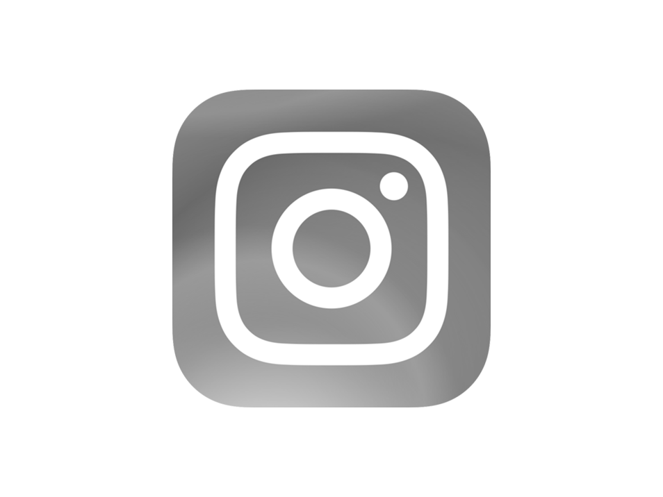 Gray Instagram app icon with a white camera outline and small circle in the top right corner.