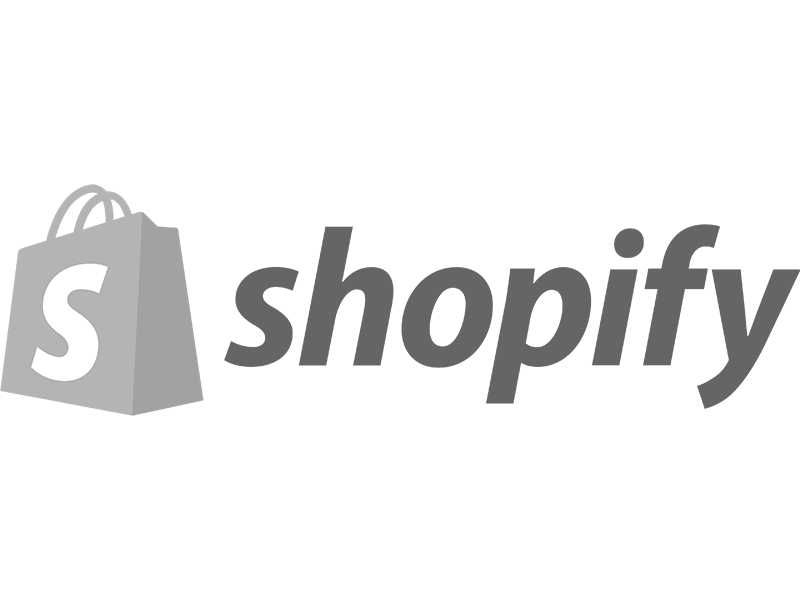 Shopify and Shopify logo, a shopping bag with an S on it