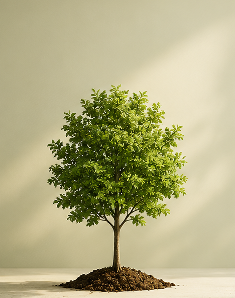 A young tree with green leaves planted in soil against a neutral background. This represents our comprehensive ongoing offering for Sole Traders.