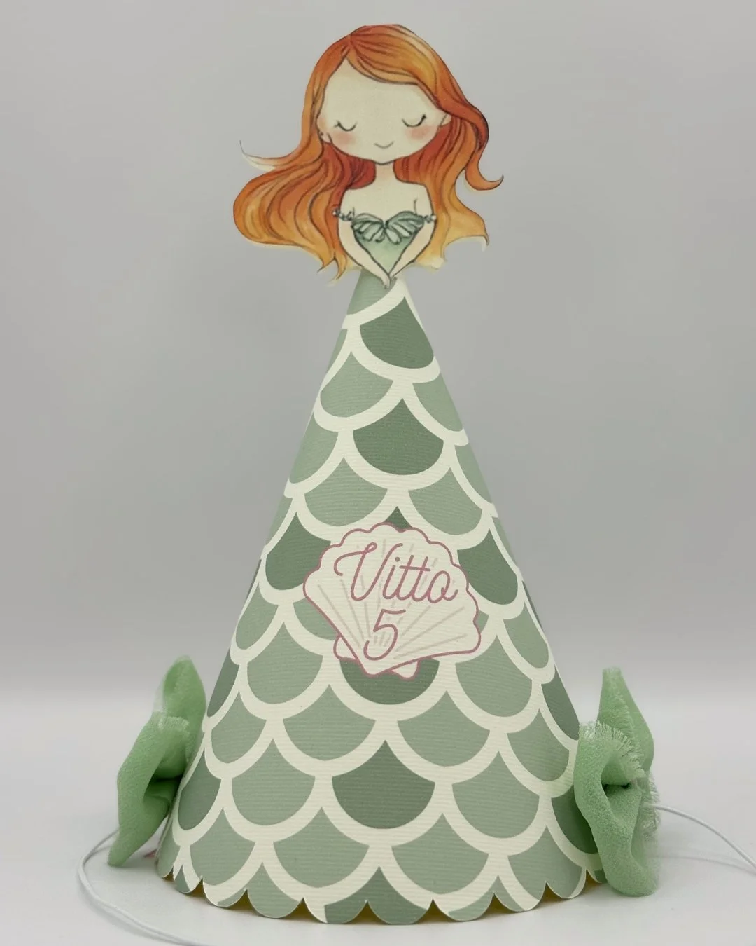 cappellino personalizzato per festa a tema sirene