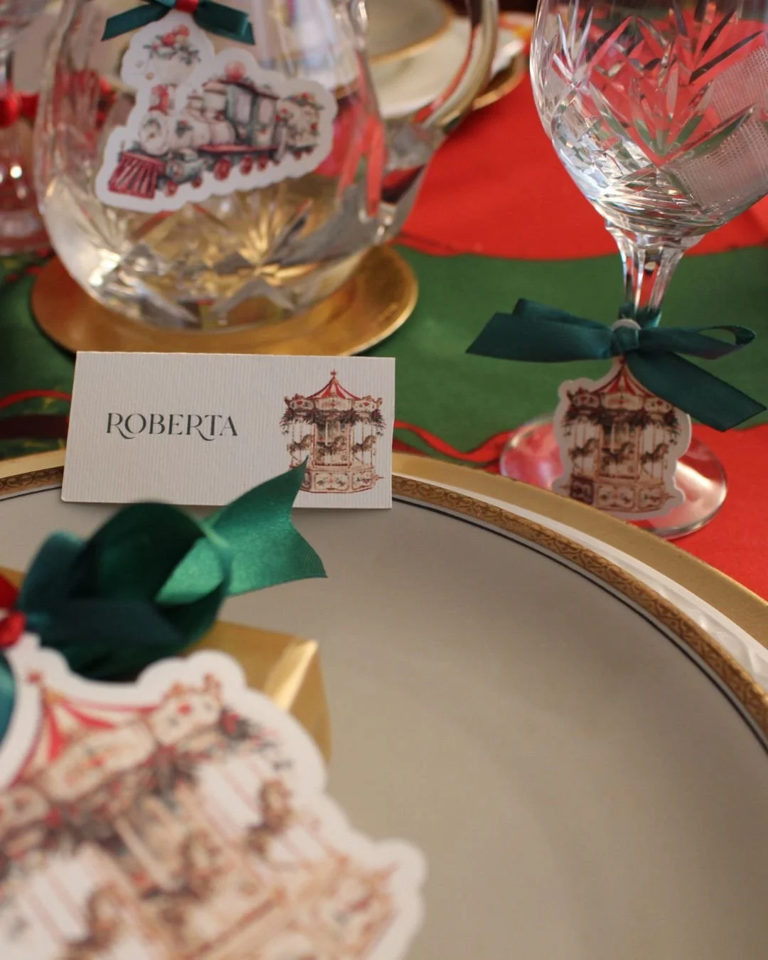 segnaposto natalizio carillon