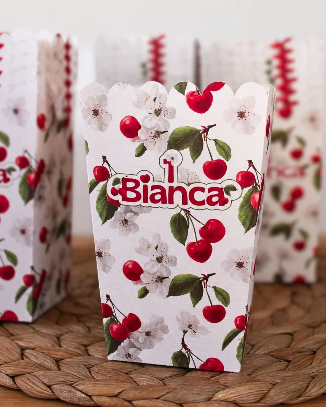 Scatoline porta pop corn personalizzate per compleanno