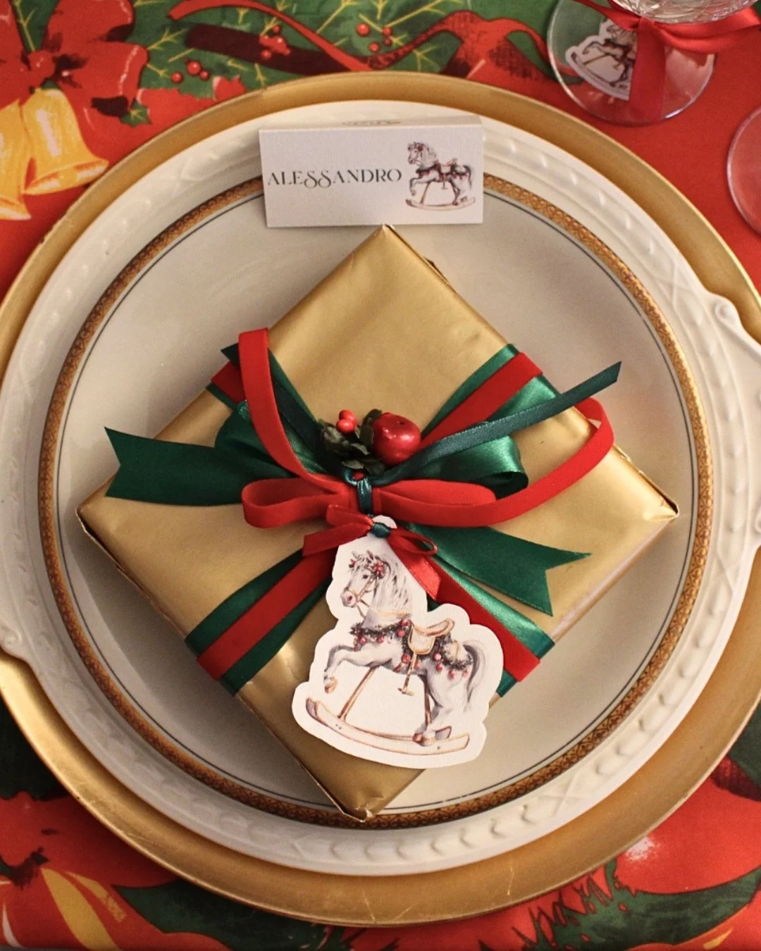 Decorazione tavola natalizia