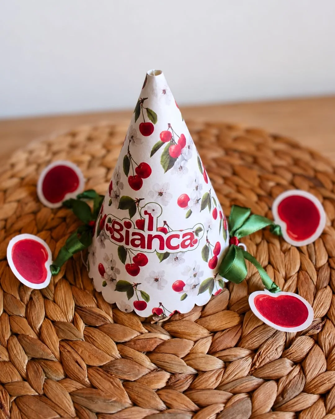 Cappellino personalizzato a tema ciliegie