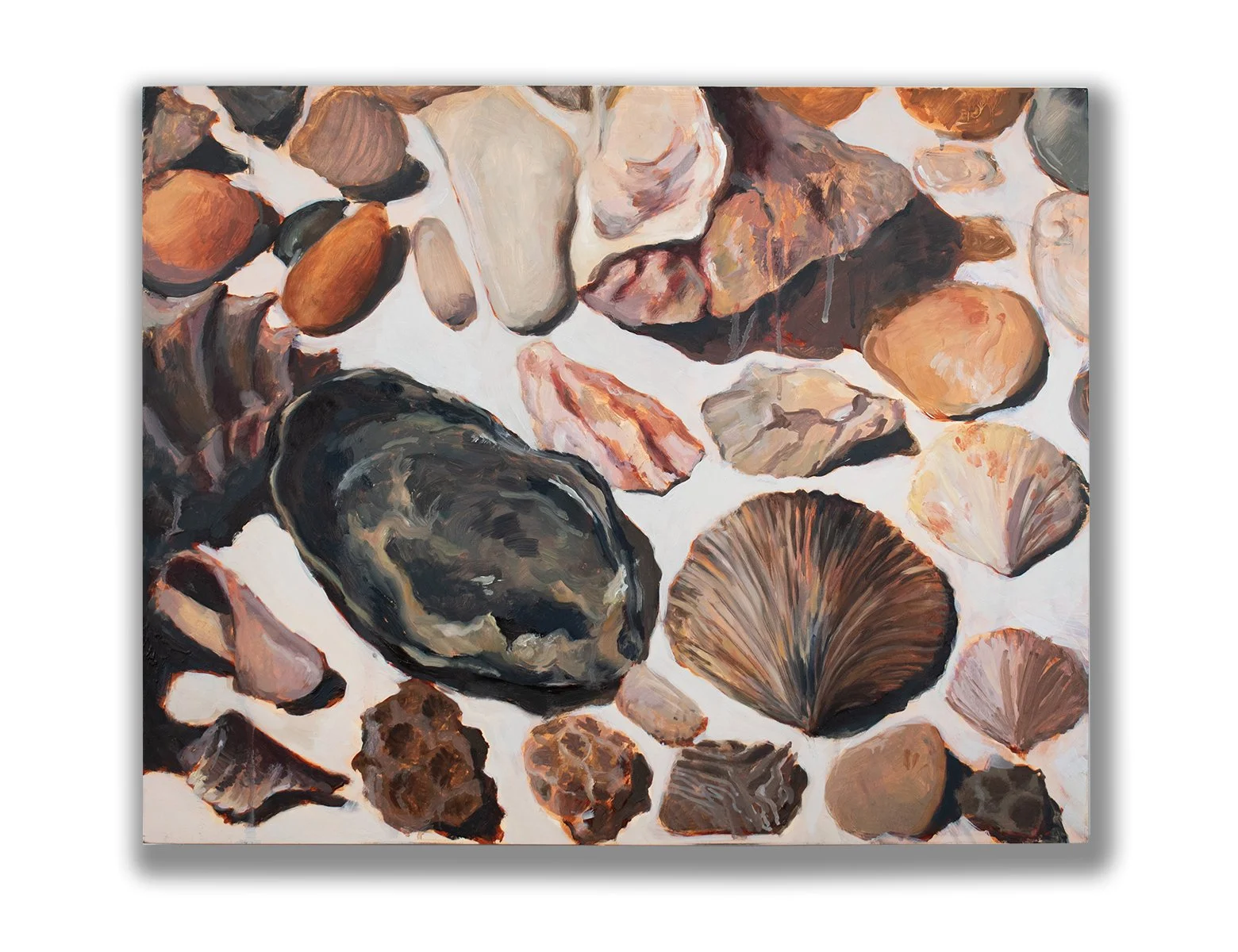 Are you still afraid of the dark? (2025),
Oil on wooden panel, 16”x 20” x 1 ½”