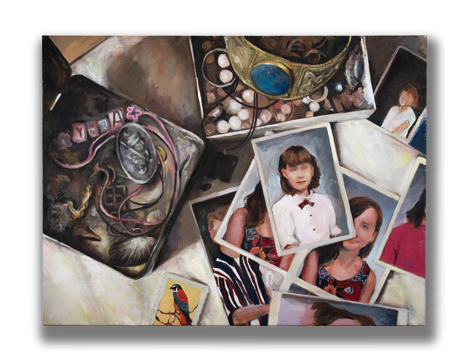 Do I look like you yet? (2025),
Oil on canvas, 18”x 24” x 1 ½”