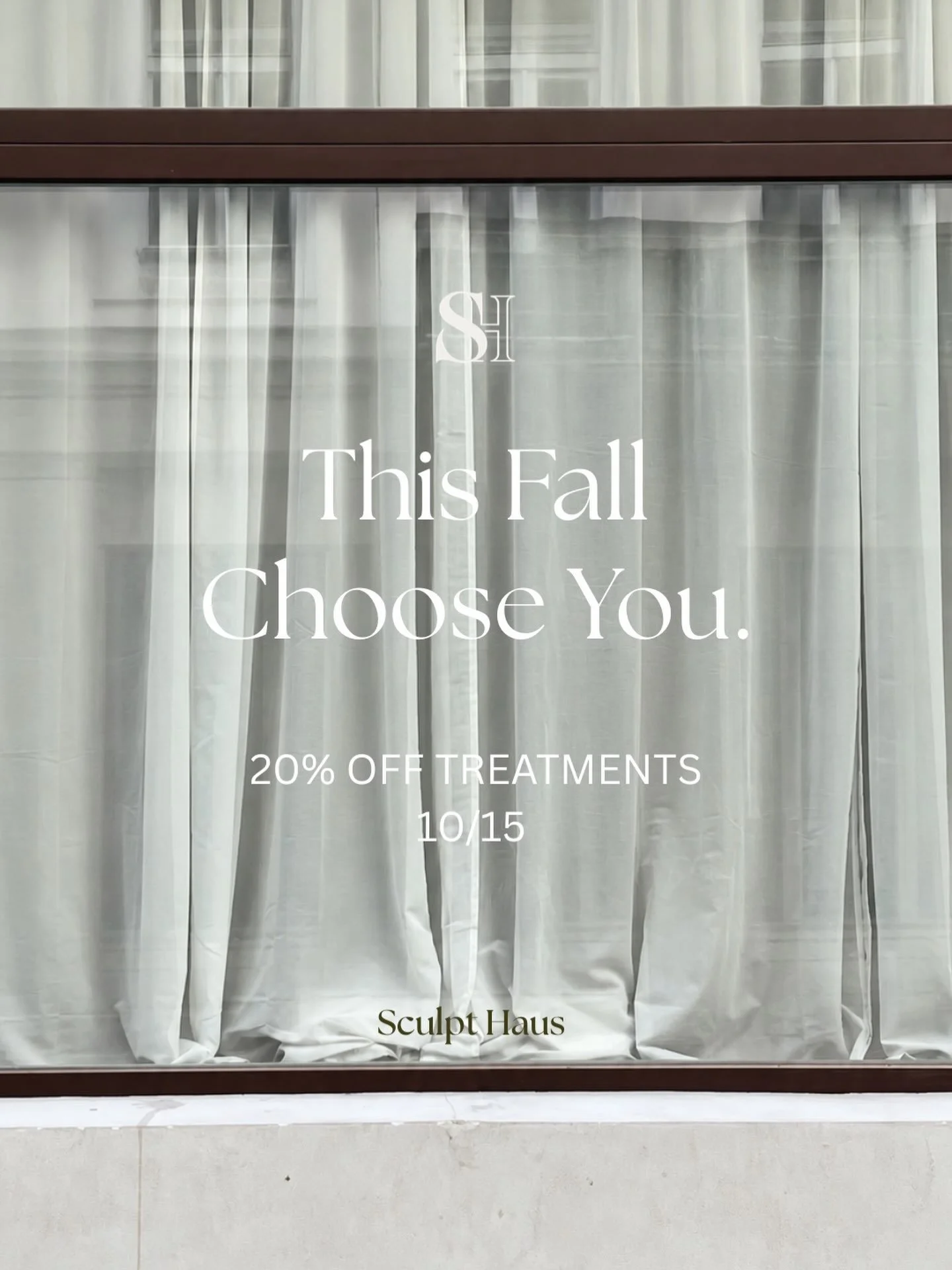 This fall, choose you. 🤍

A little something to celebrate the next era of Sculpt Haus.

On October 15th, enjoy 20% off treatments at THE LAUNCH PARTY &mdash; including our newest addition, T Shape 2.

Come experience what&rsquo;s new, meet our event