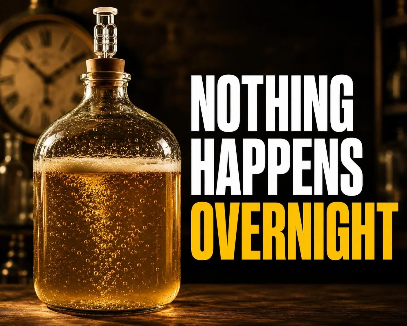 Nothing happens overnight.

Fermentation taught me that.

You can create the perfect conditions and still feel like nothing is happening.

Then one day, everything changes.

Growth.

Transformation.

Opportunity.

The same is true in business.

The s