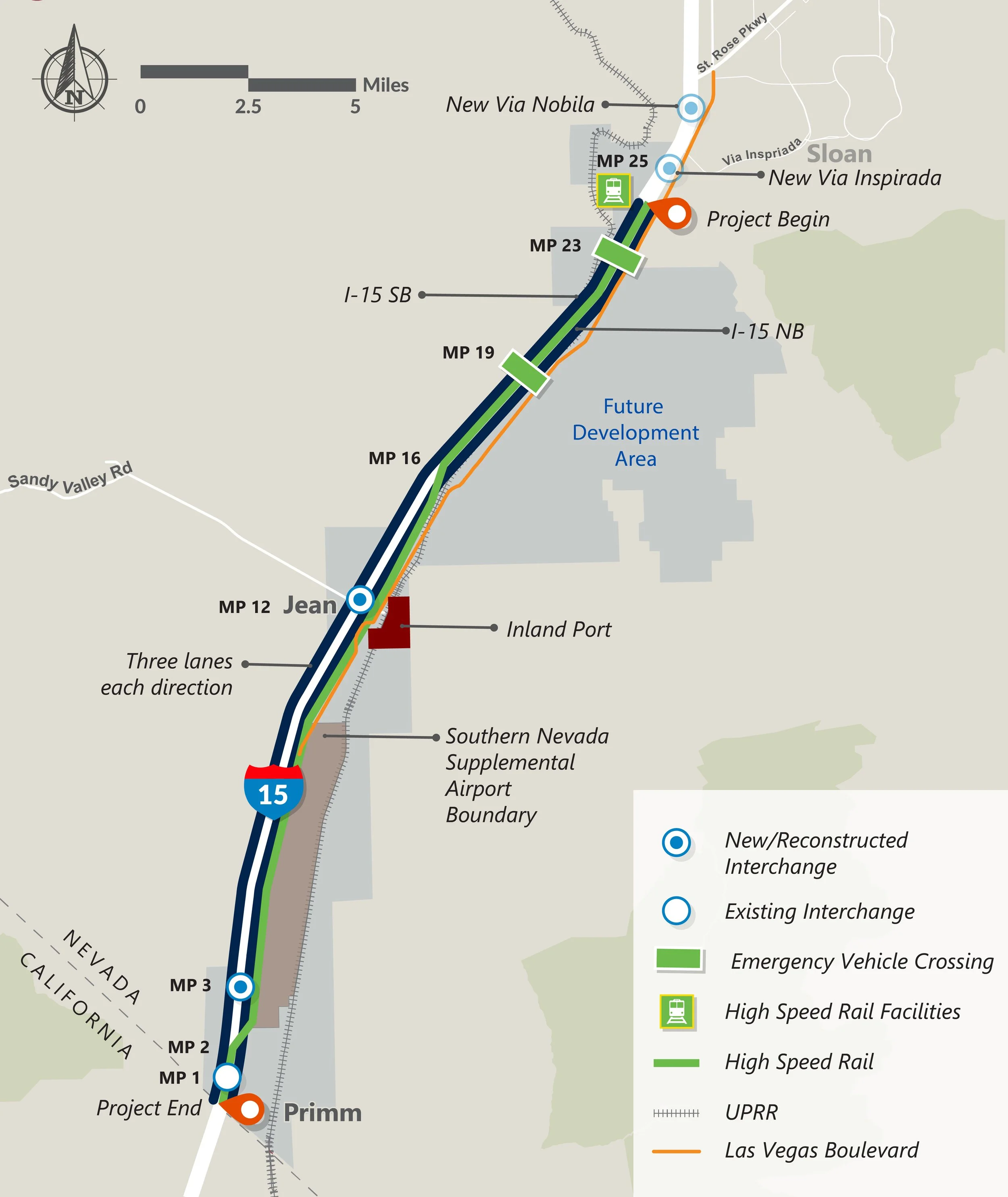 Map showing planned corridor improvements identified in the 2050 Regional Transportation Plan (RTP), including proposed roadway and transportation improvements within the study area.