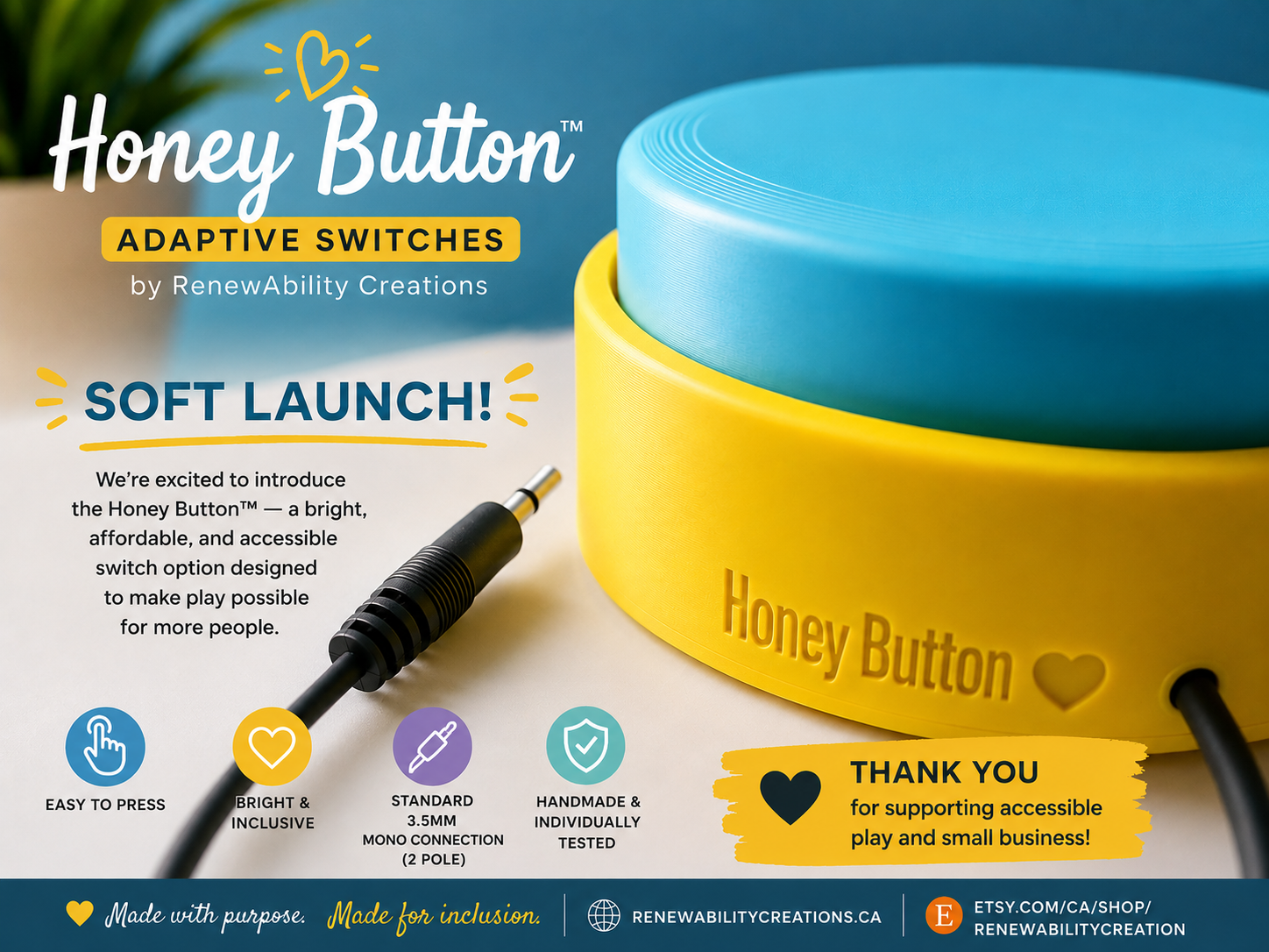 Honey Button™ Adaptive Switch – 3.5