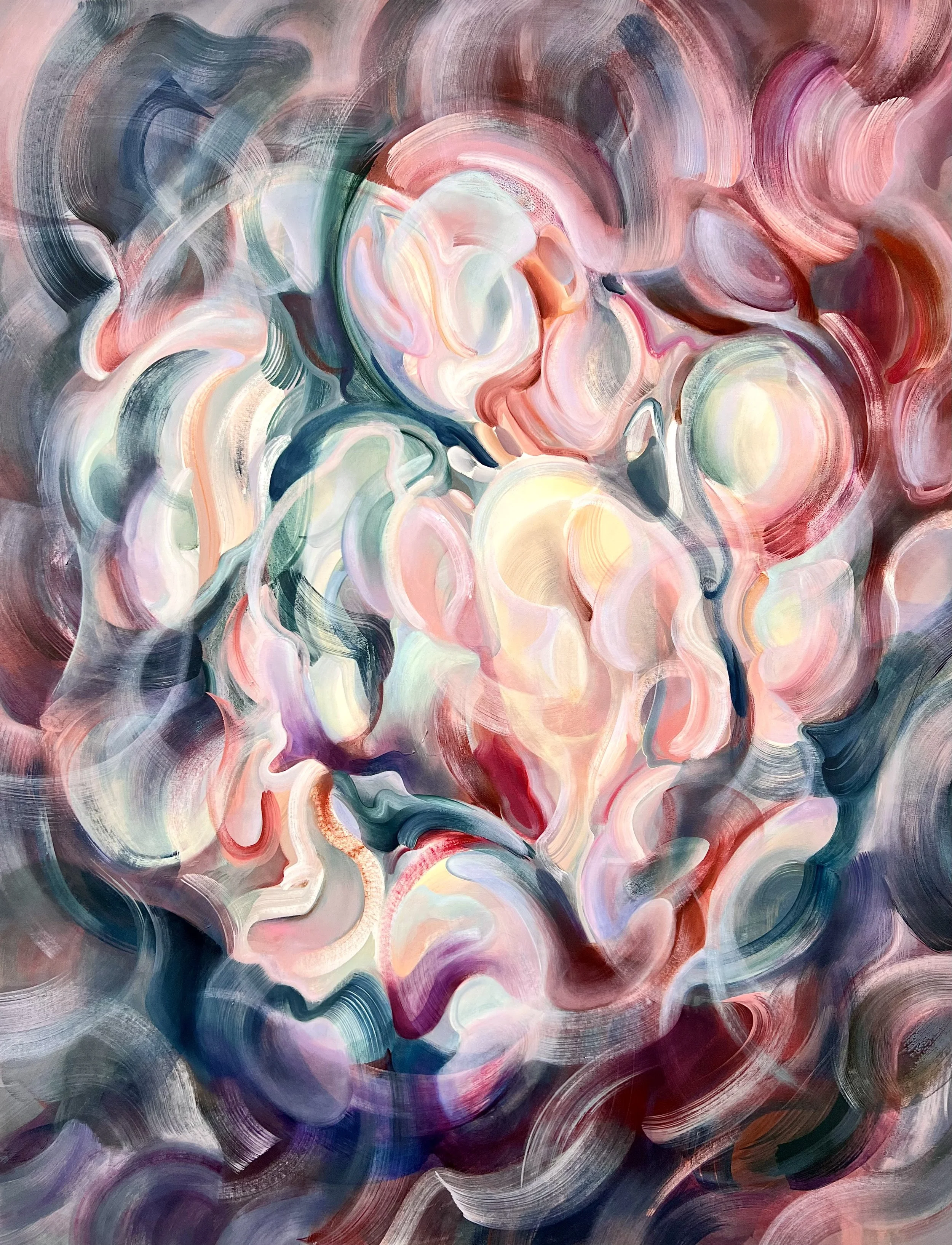 Time Throws Us Along, 2023, 
oil on canvas, 140 × 110 cm.