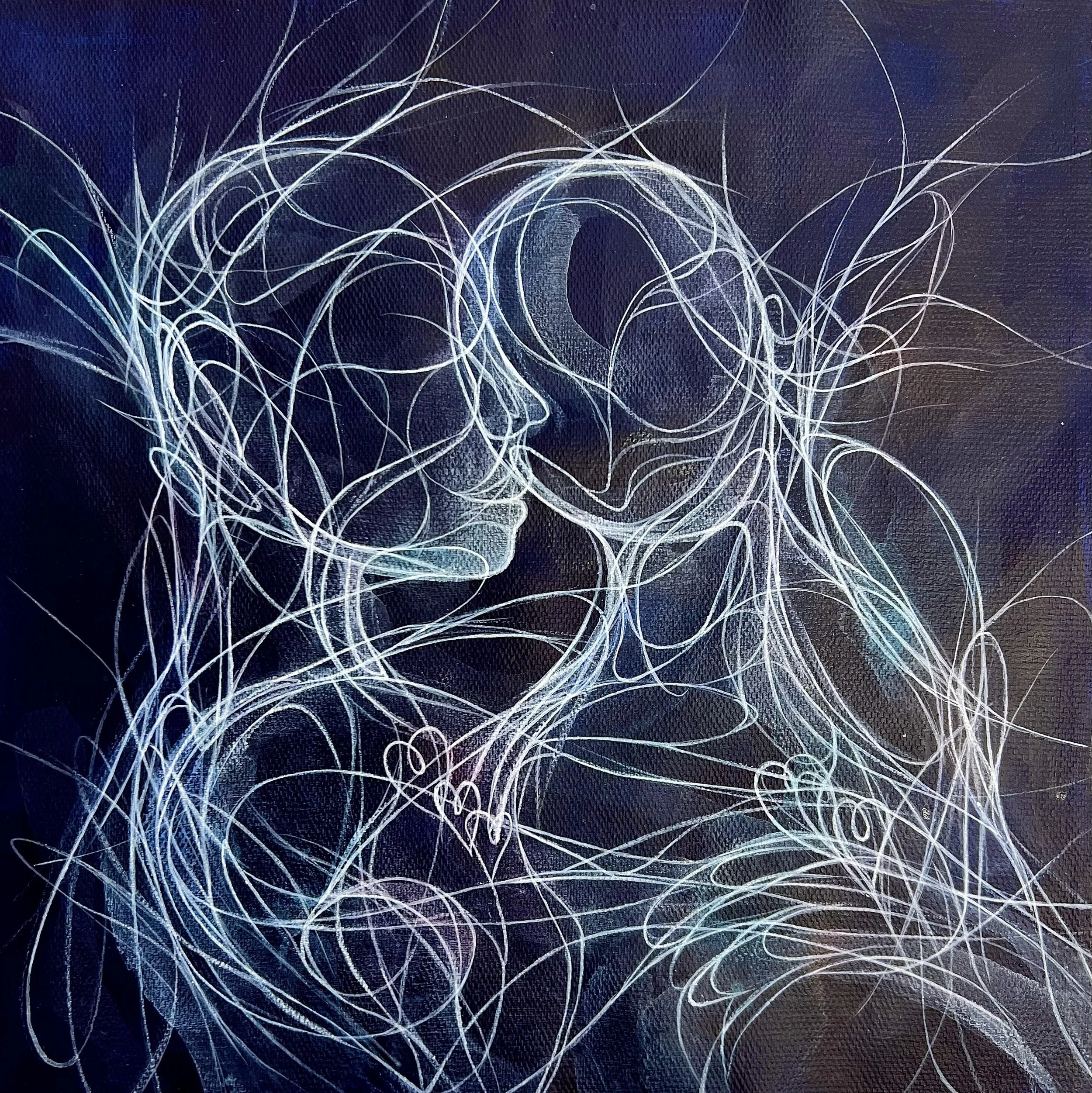 Lifeline series, 2022, acrylic on canvas, 
26.5 x 26.5 cm.