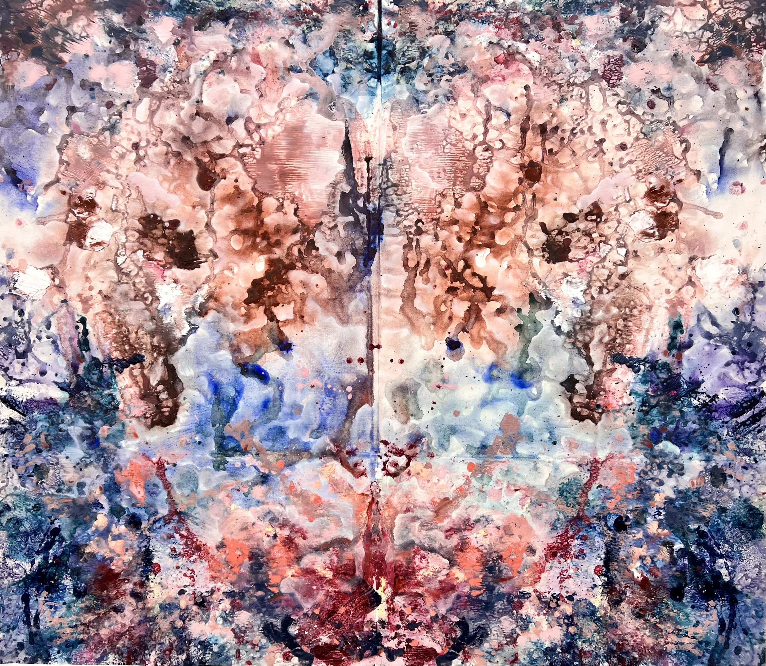 Overflowing, 2024, acrylic and oil on canvas, 140 x 162 cm.