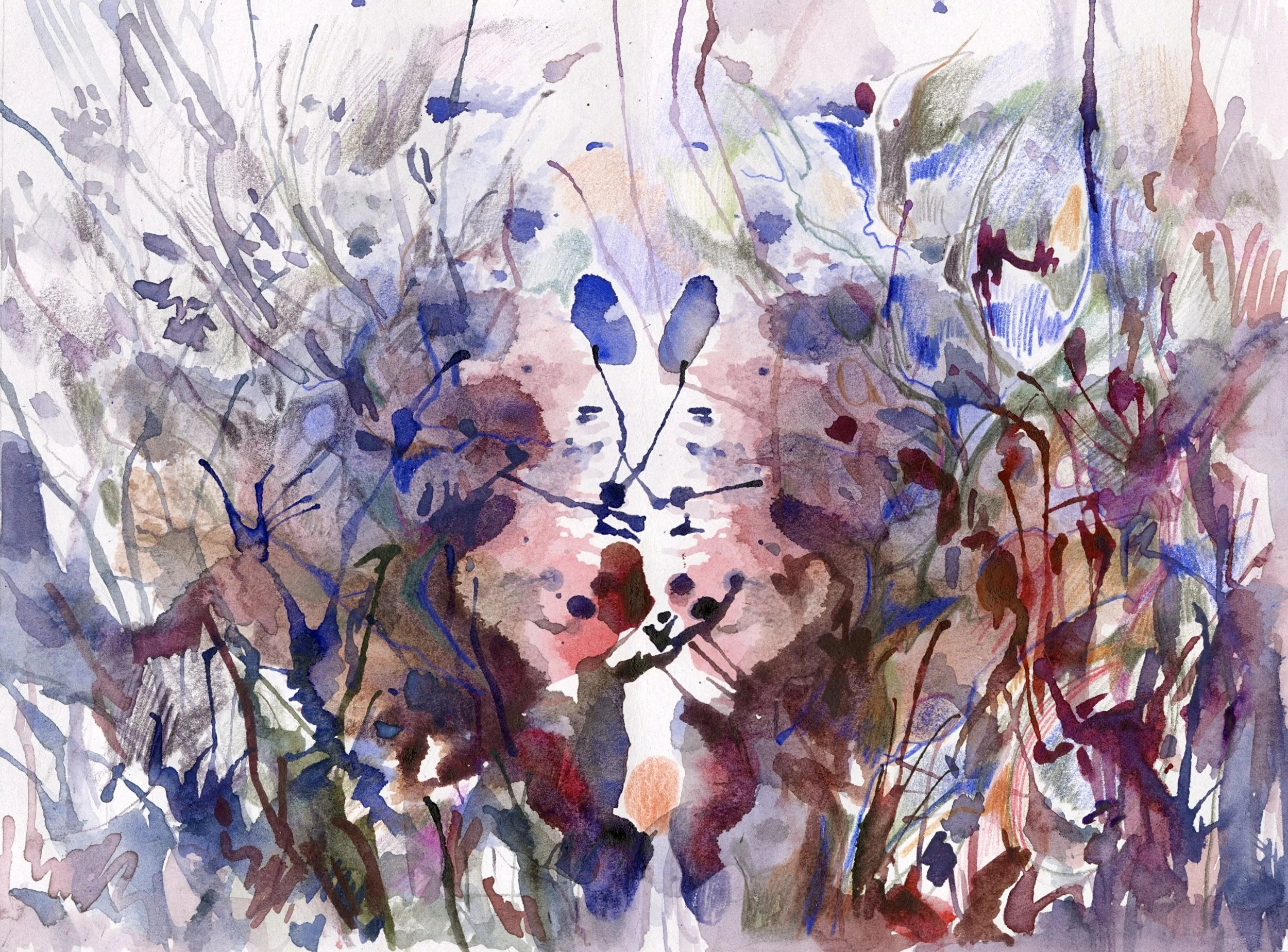 Studies, watercolour on paper, 2024, 18 x 13.5 cm.