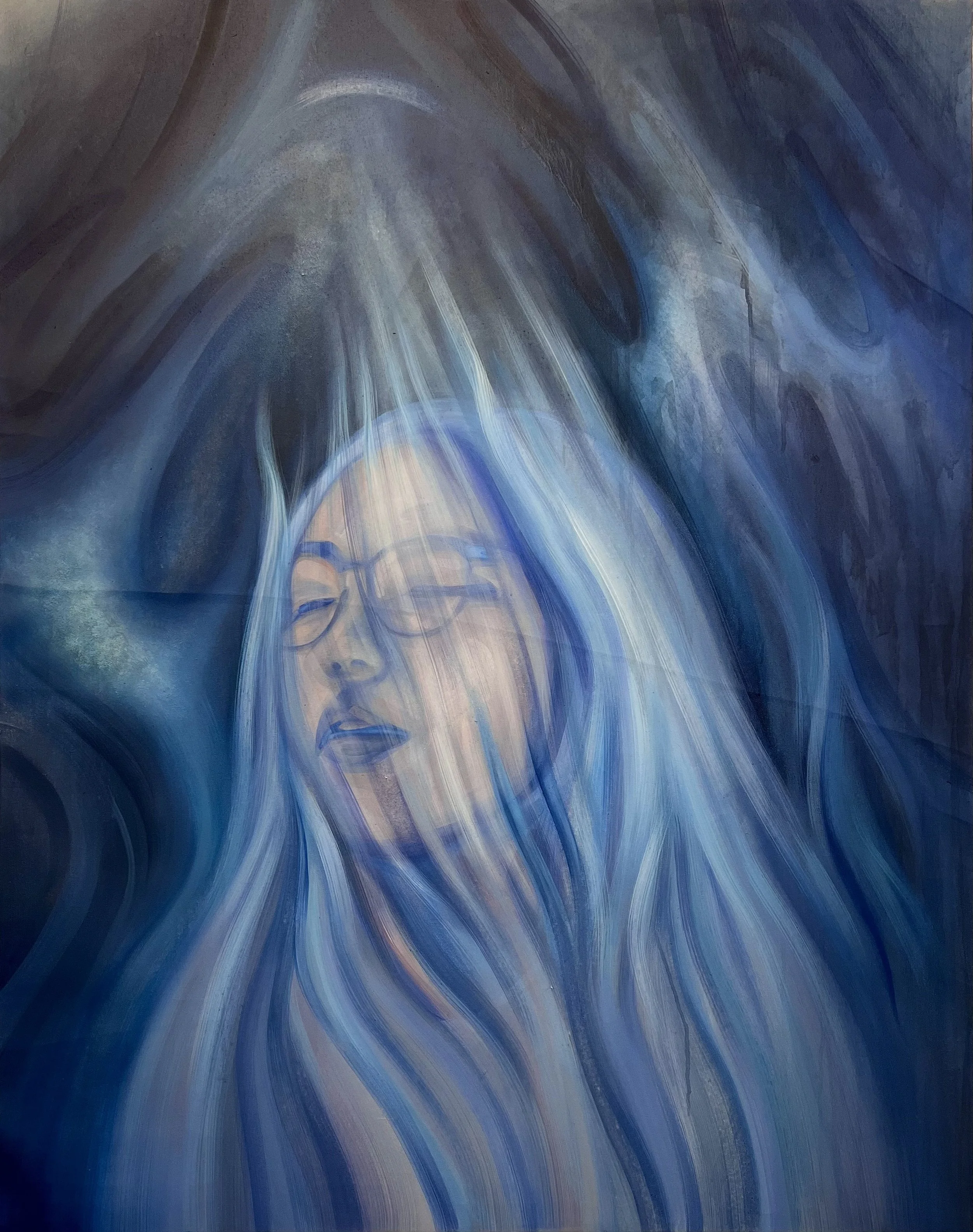Abyss, 2023, oil on canvas, 140 × 110 cm.
