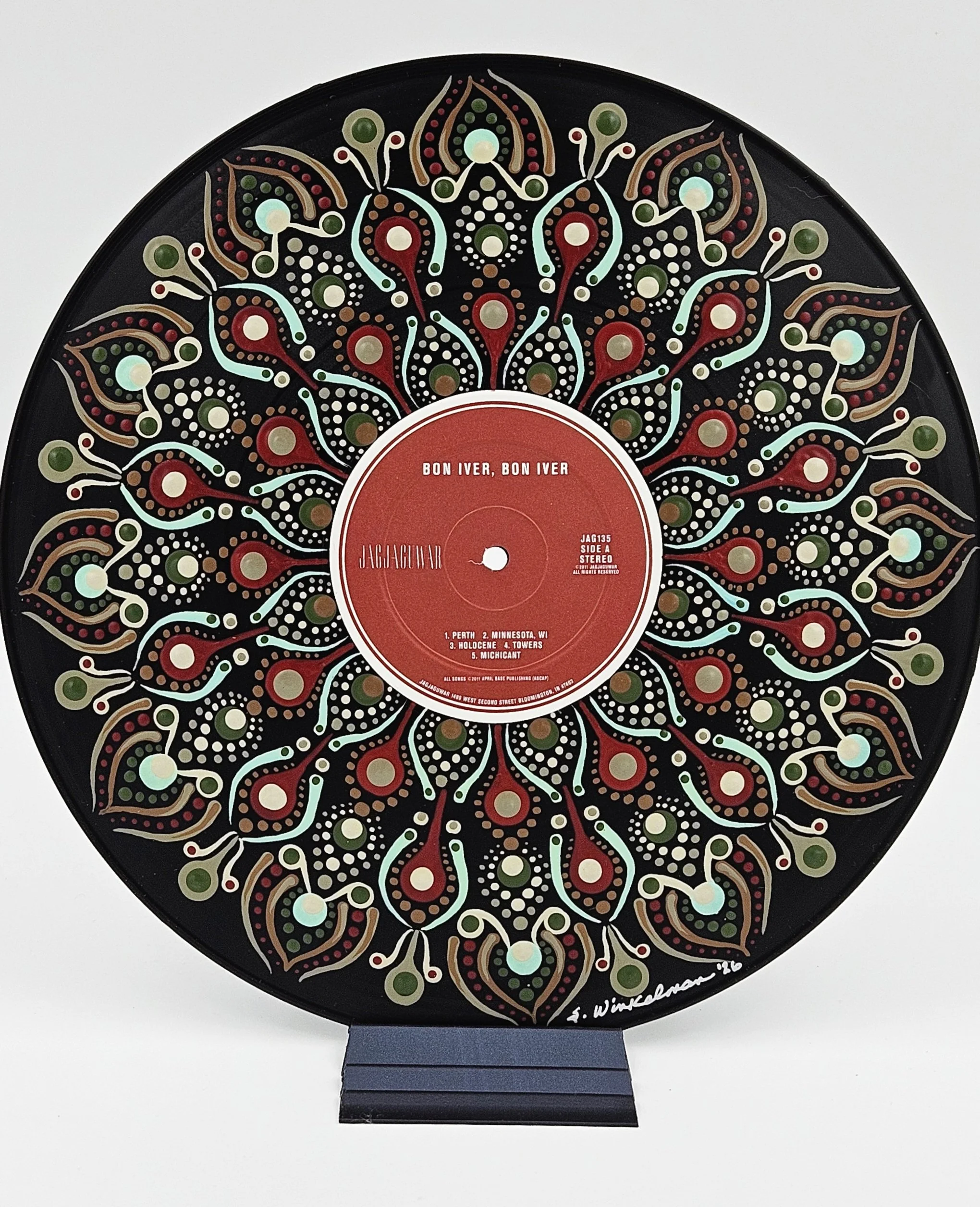 Bon Iver – Bon Iver | Hand-Painted Vinyl Record Wall Art