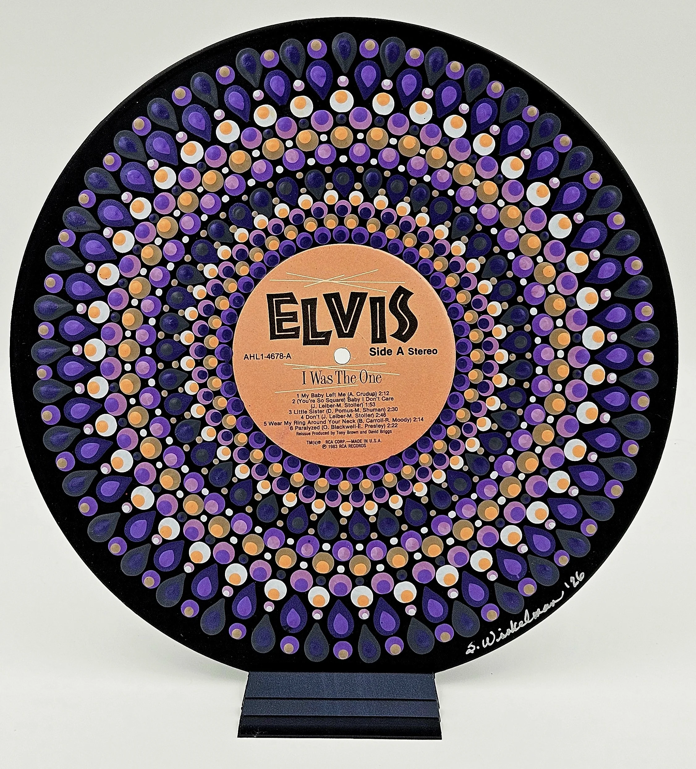 Elvis Presley “I Was The One” – Hand-Painted Vinyl Record Art