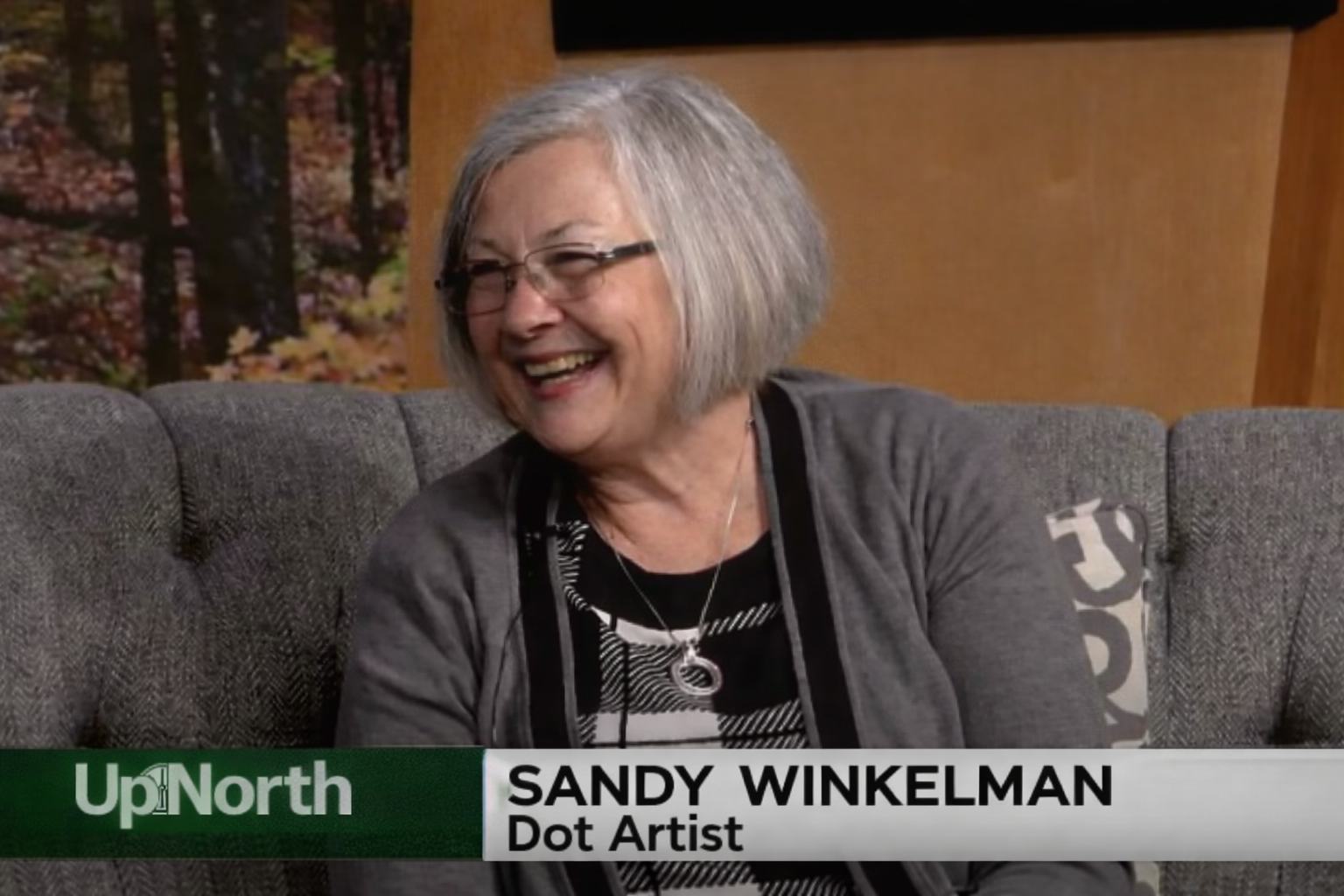 TV interview featuring Dot On! Designs vinyl record artist