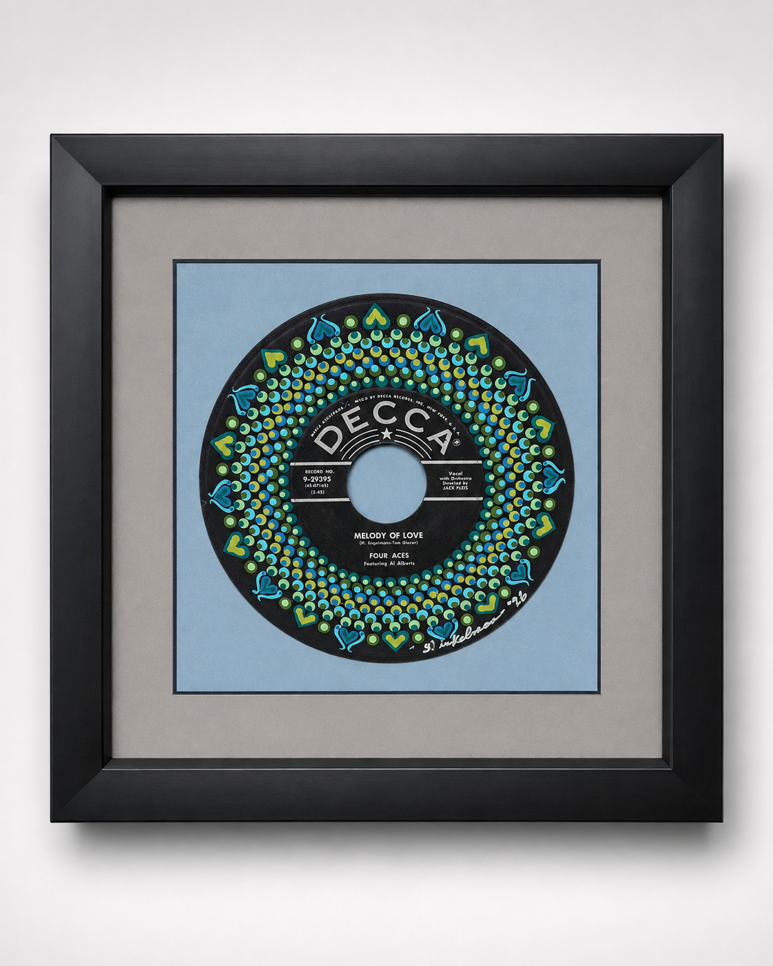 Four Aces – "Melody of Love" | Hand-Painted Vinyl Record Art