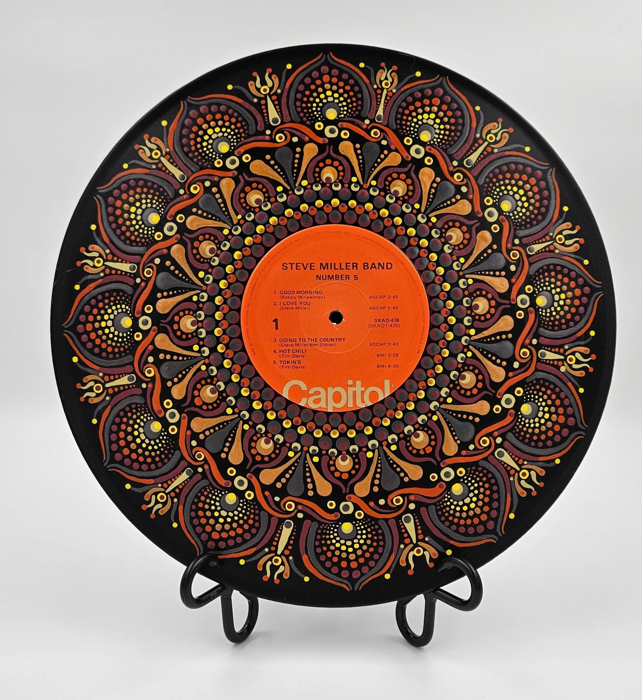 Steve Miller Band “Number 5” – Hand-Painted Vinyl Record Art