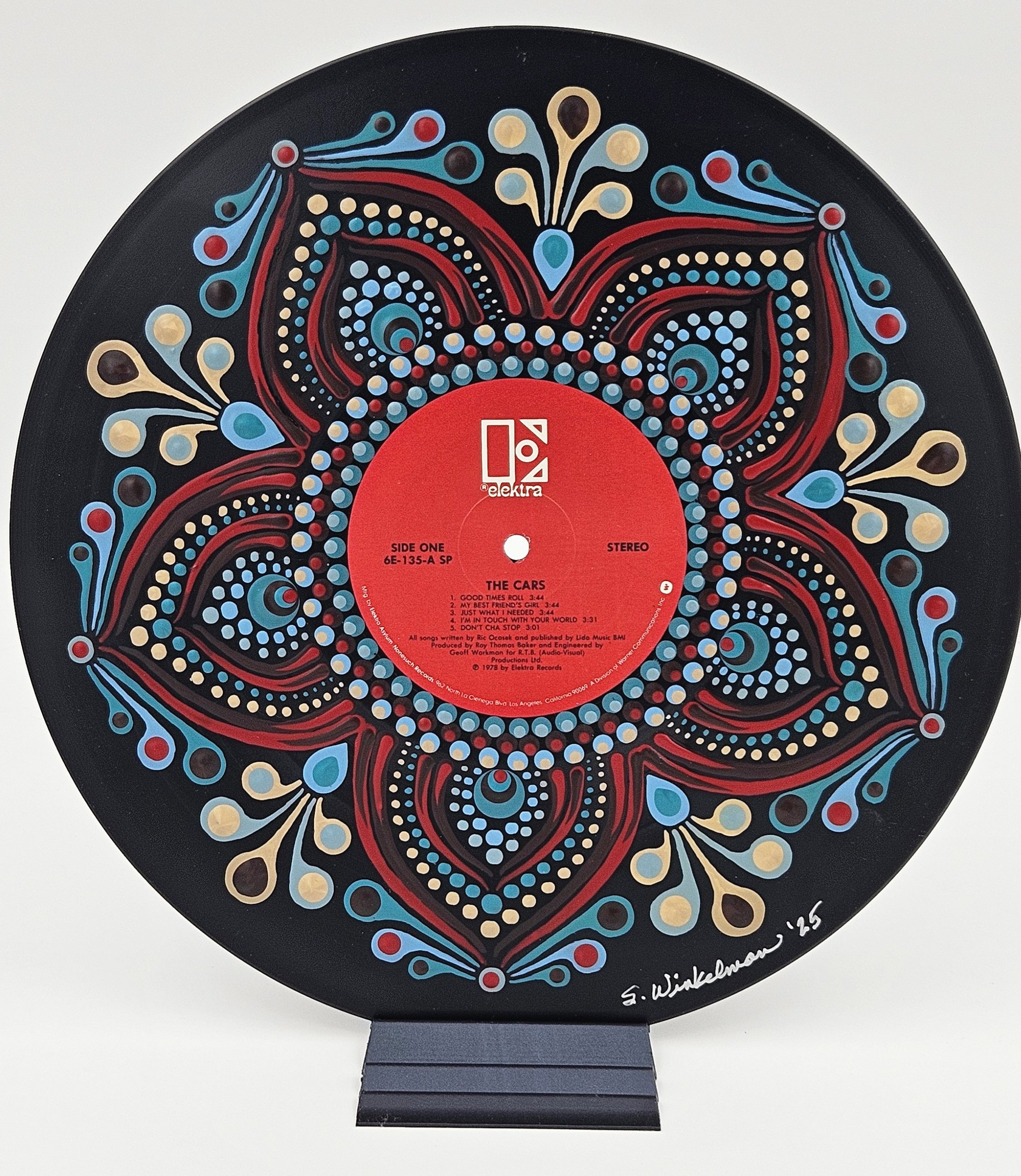 The Cars – The Cars | Hand-Painted Vinyl Record Wall Art