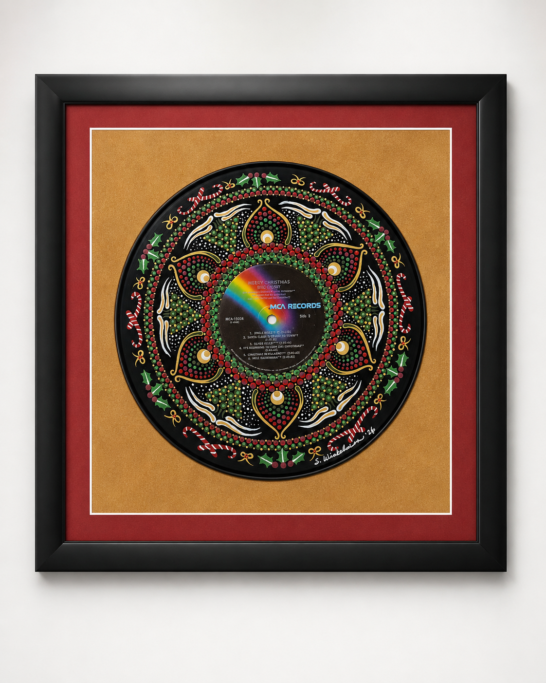 Bing Crosby – Merry Christmas | Hand-Painted Vinyl Record Art