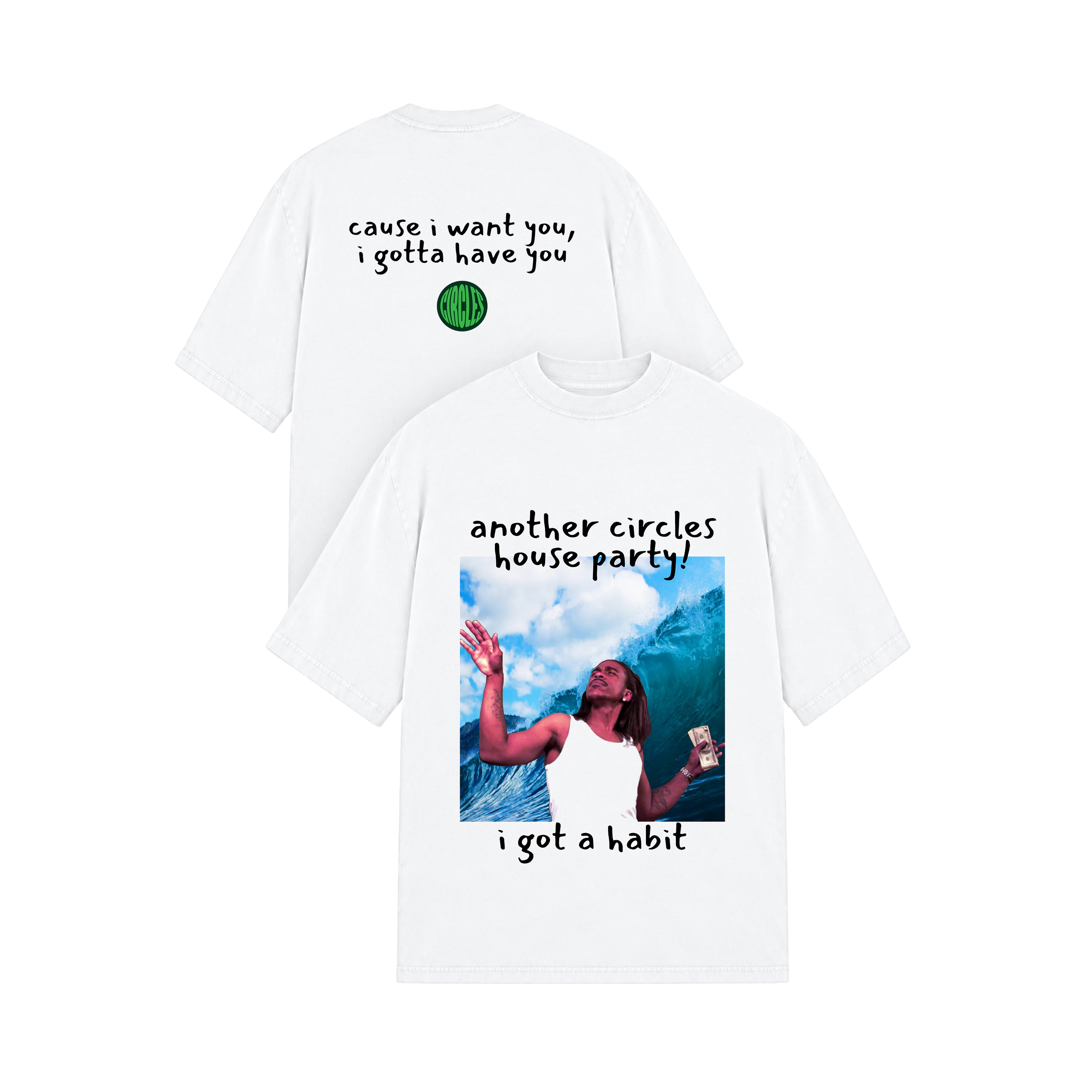 MAX B White Circles T-Shirt