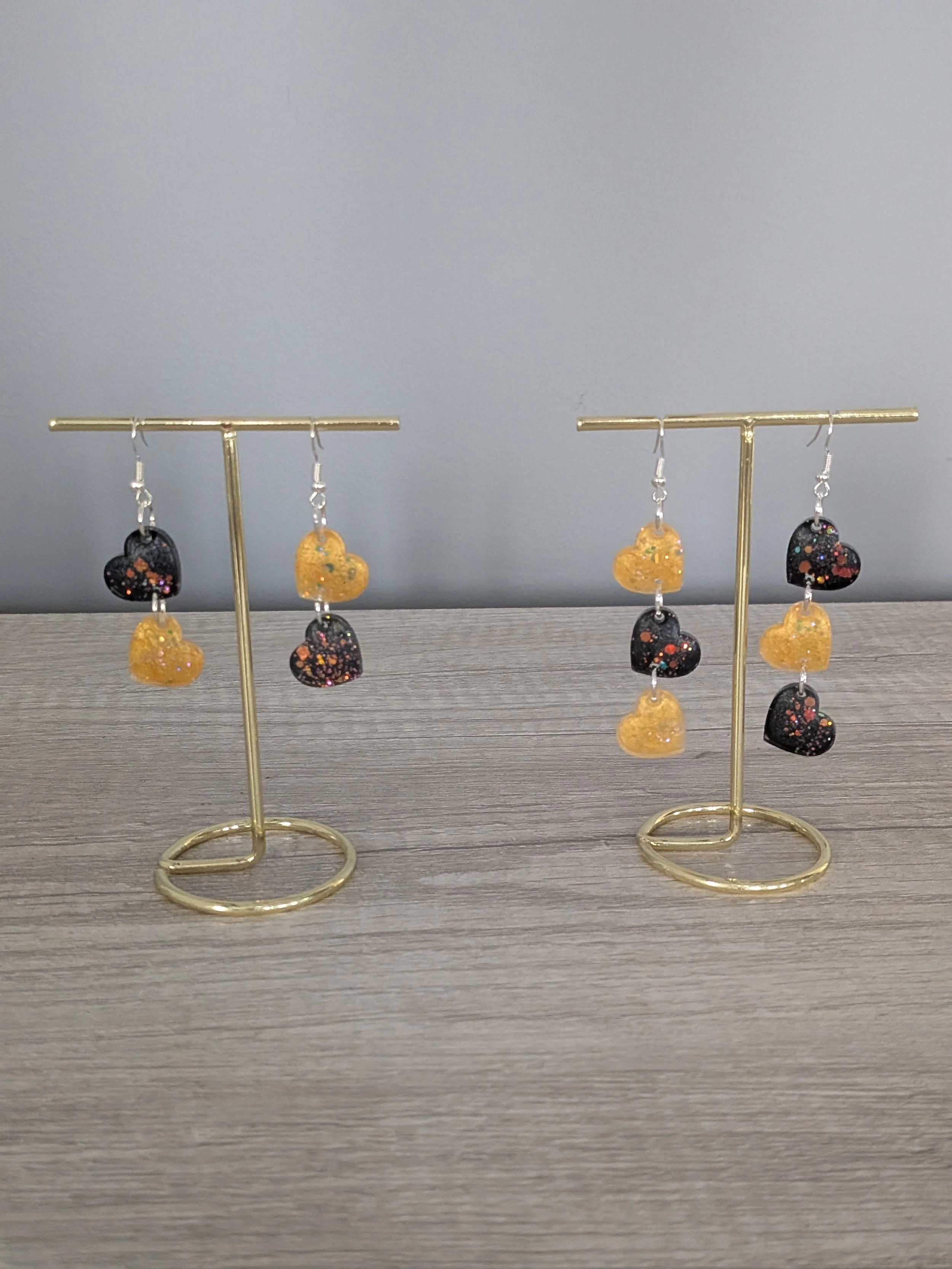 Saints Heart Dangle Earrings