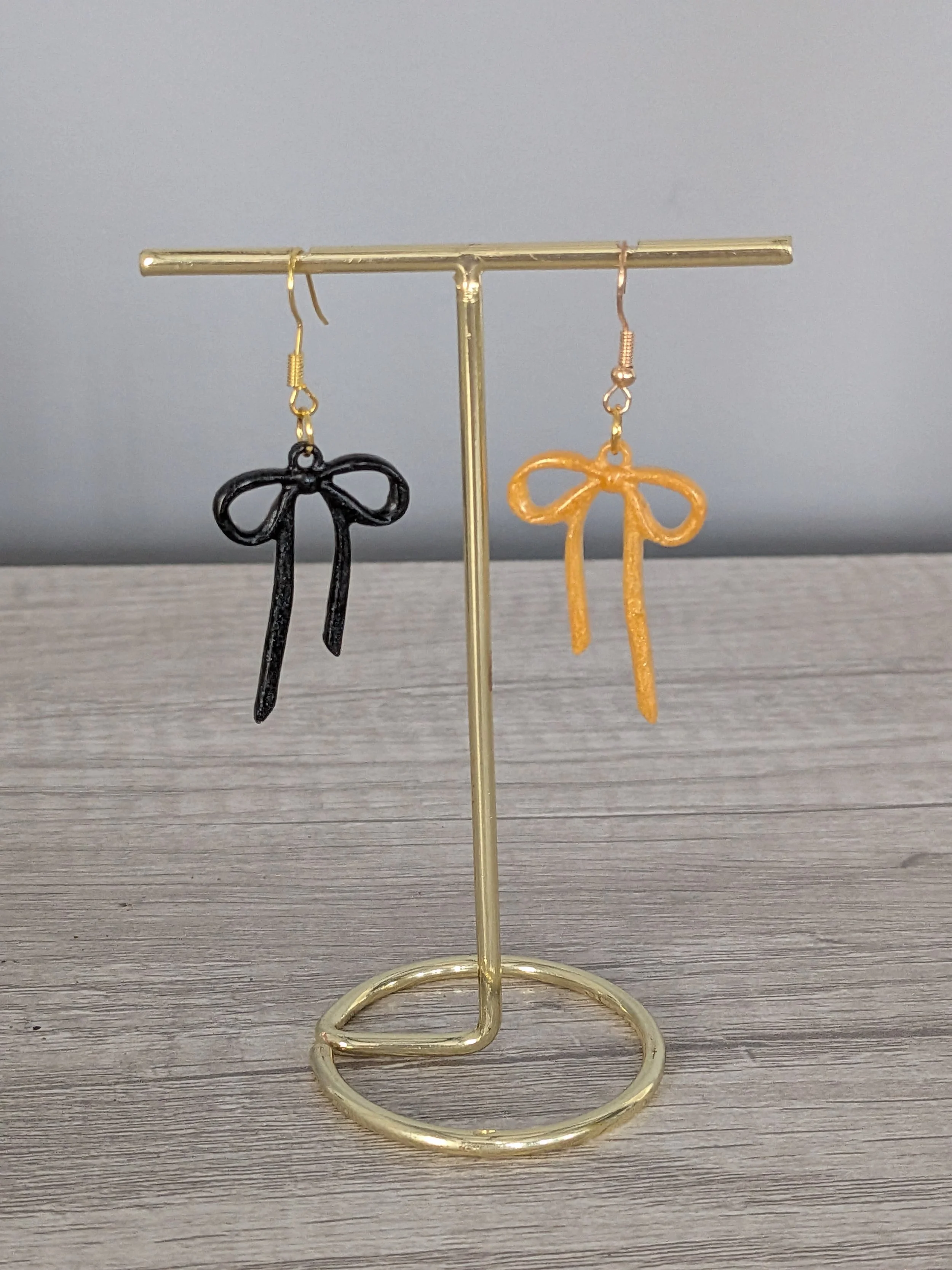 Saints Large Dainty Bow Earrings