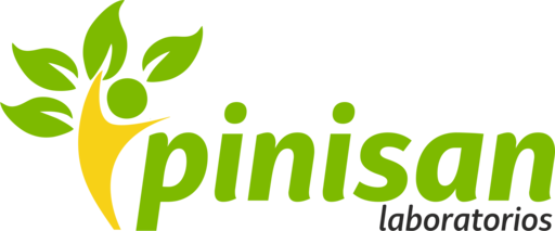 Logotipo de Pinisan laboratorios con un árbol estilizado y el nombre en letras verdes y negras.