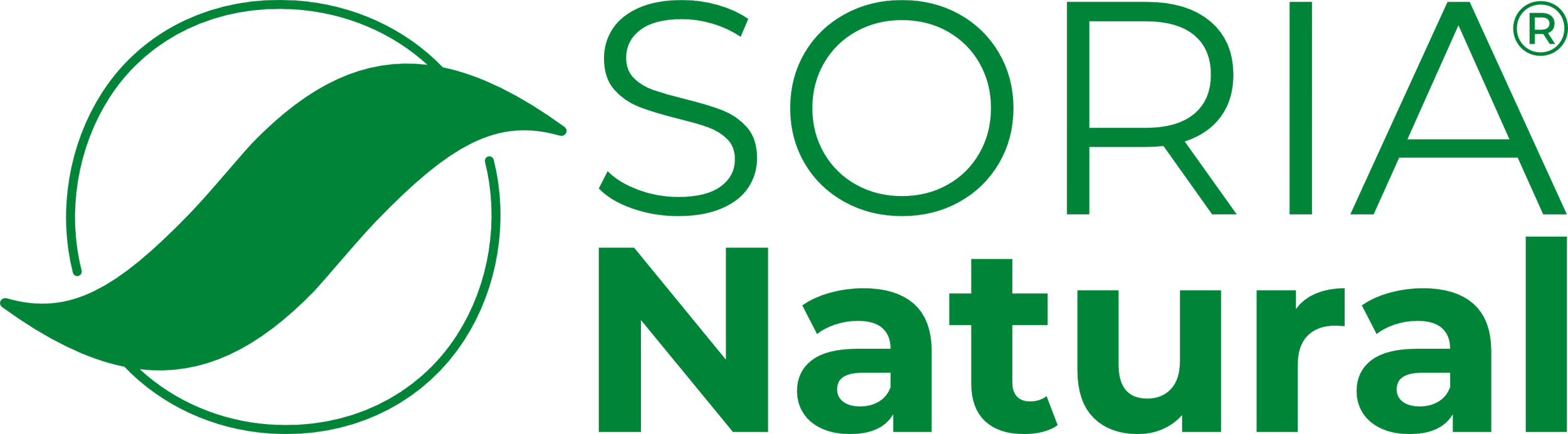 Logo de Sorja Natural que presenta un círculo con un diseño en forma de hoja en verde y negro, y el texto "SORJA Natural" en letras grandes y verdes.