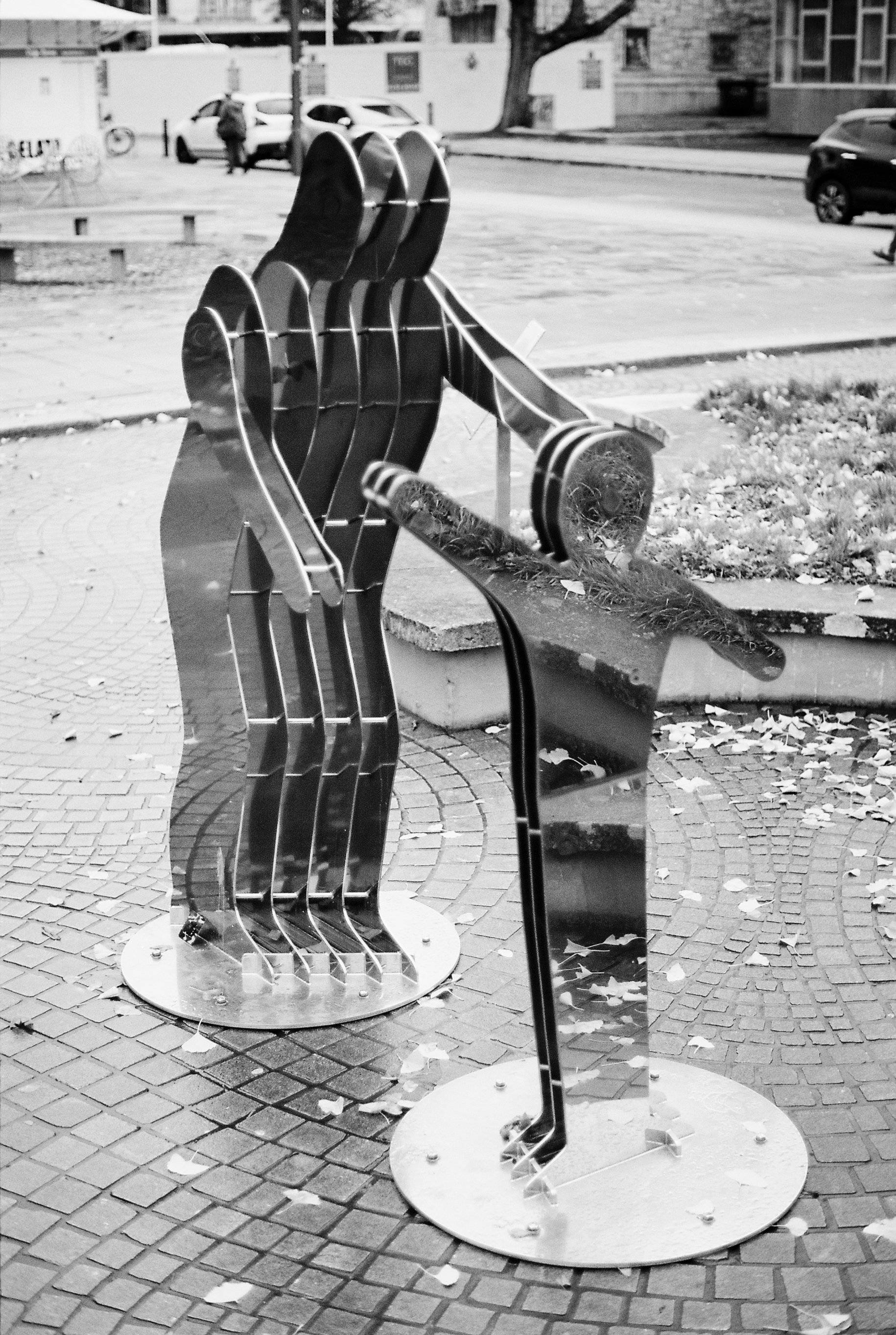 'Ebb and Flo' Contemporary Sculpture representing absence and presence, Armada Way, Plymouth.