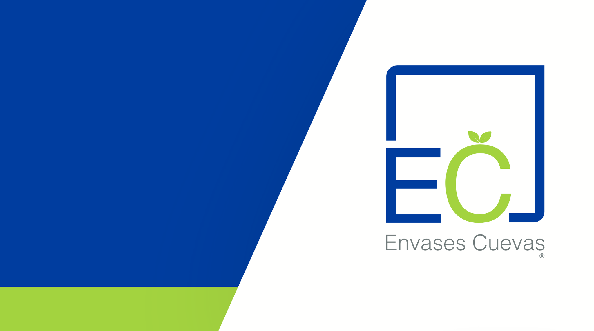 Logotipo de Envases Cuevas con letras E y C en azul y verde, y la palabra 'Envases Cuevas' debajo.