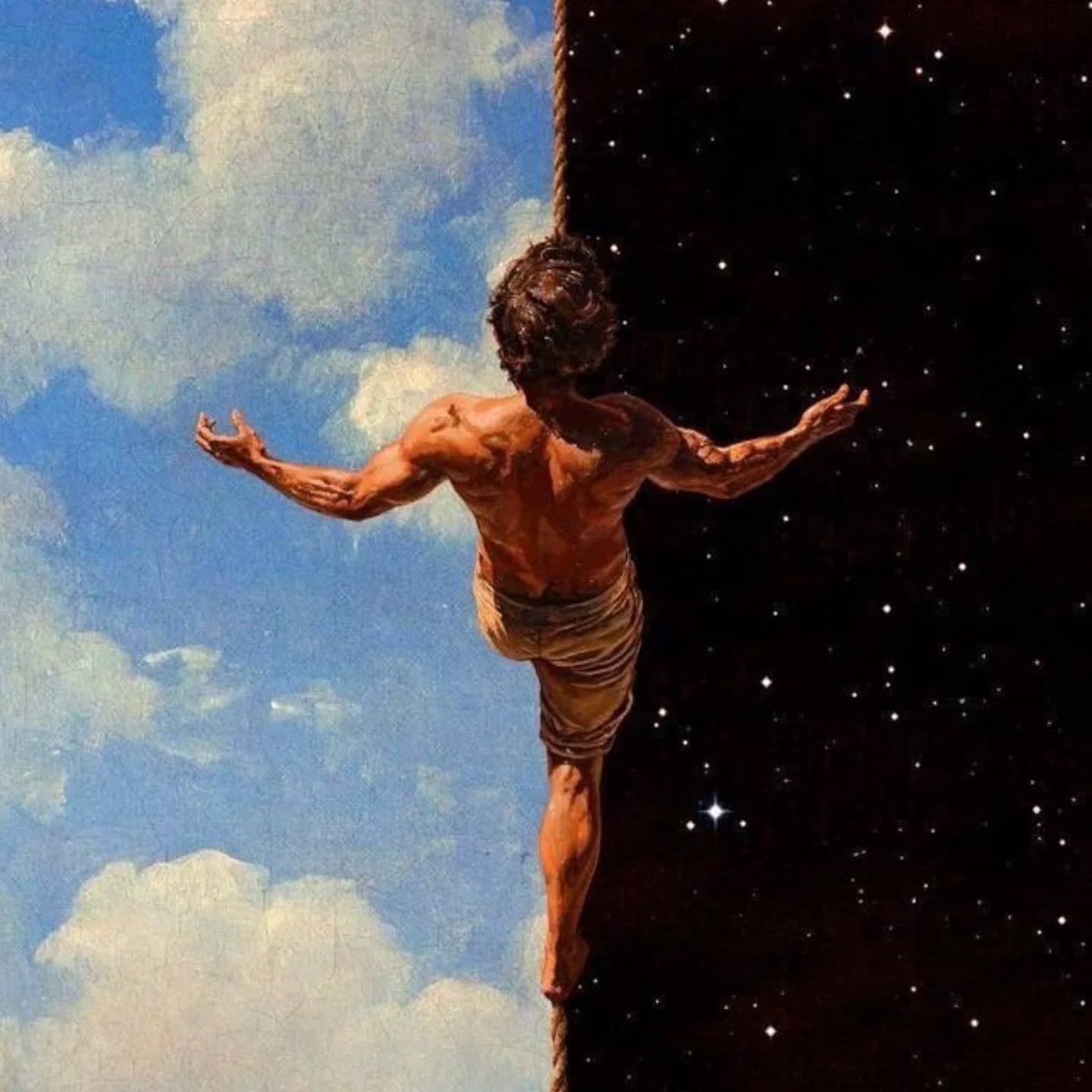 Walking on the edge between light and shadow, conscious and unconscious, linking Major Tom and the Ground Control...

Marcher sur le fil, entre ombre et lumi&egrave;re, conscient et inconscient, reliant le Major Tom au Ground Control.

#astrologie #h